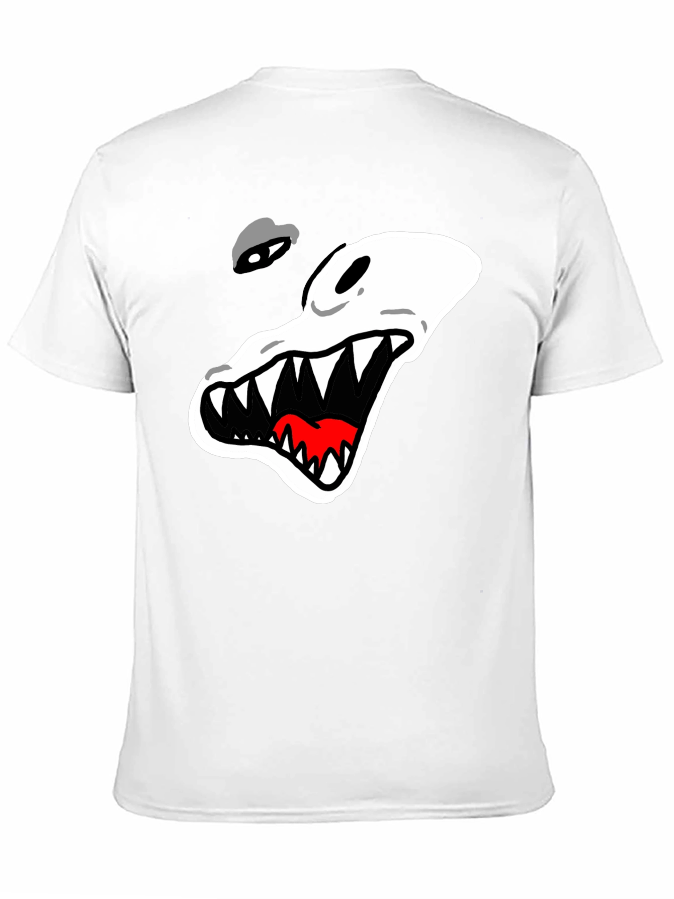 Black Men's Black T-Shirt with Cartoon Alligator Graphic view 11