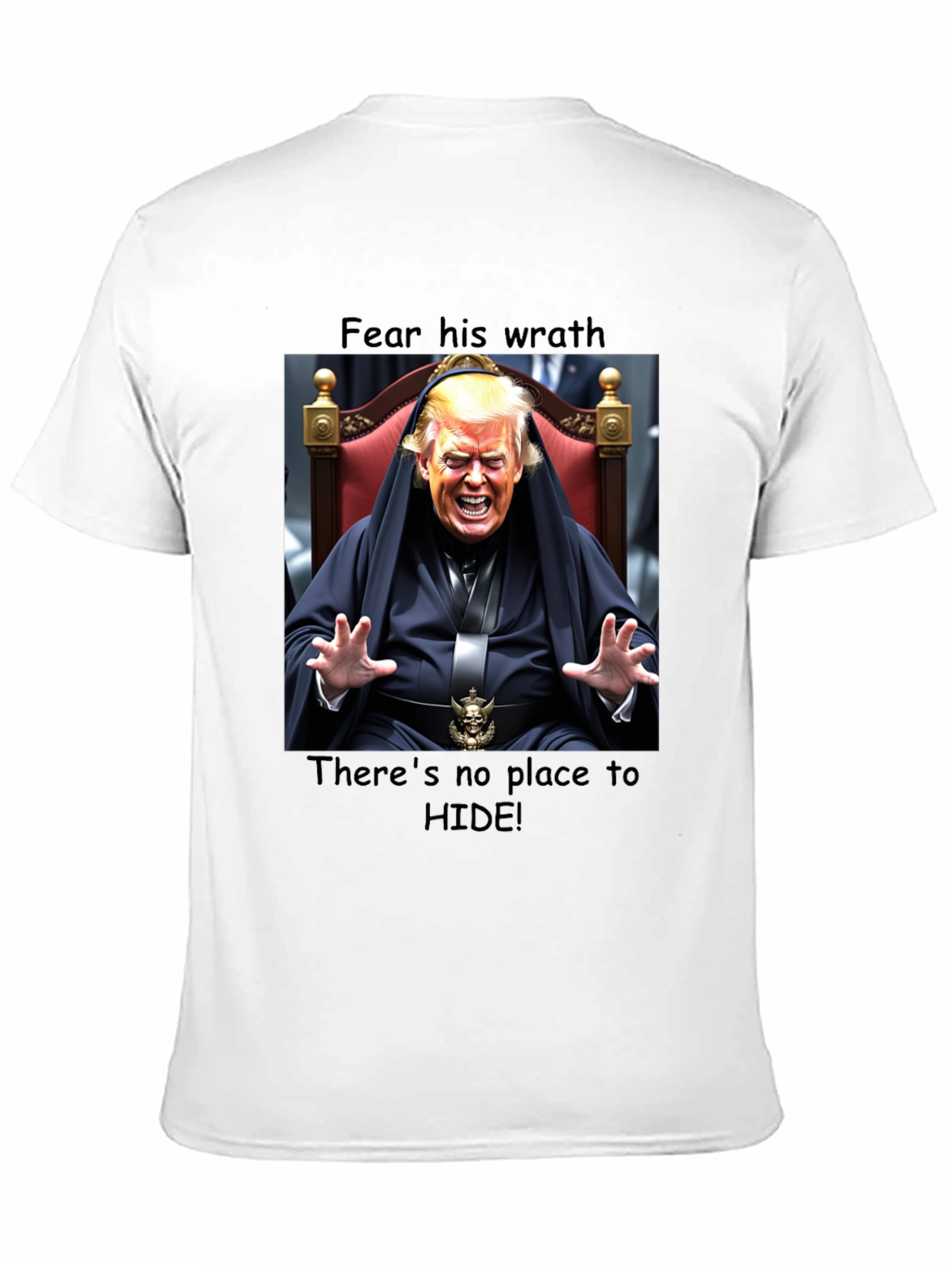 Black Fear His Wrath Trump T-Shirt view 11