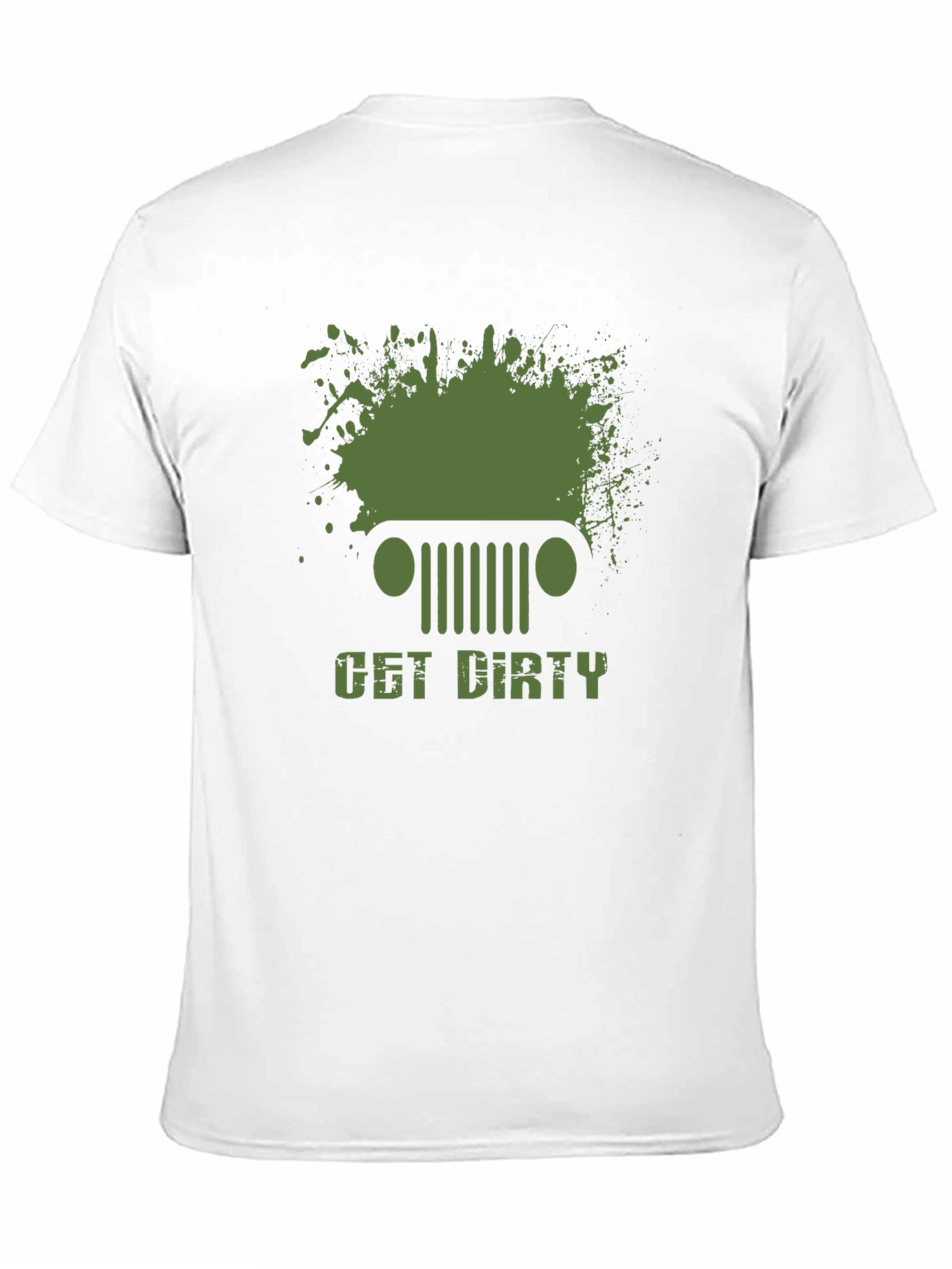 Black Get Dirty Jeep Graphic Men's T-Shirt view 11