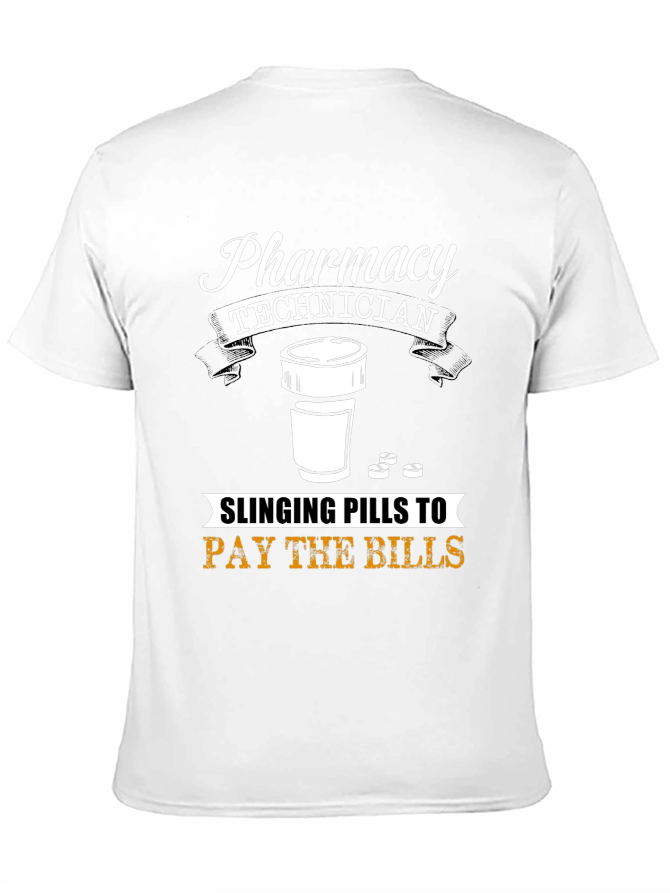 Black Pharmacy Technician T-Shirt - Slinging Pills to Pay Bills view 11