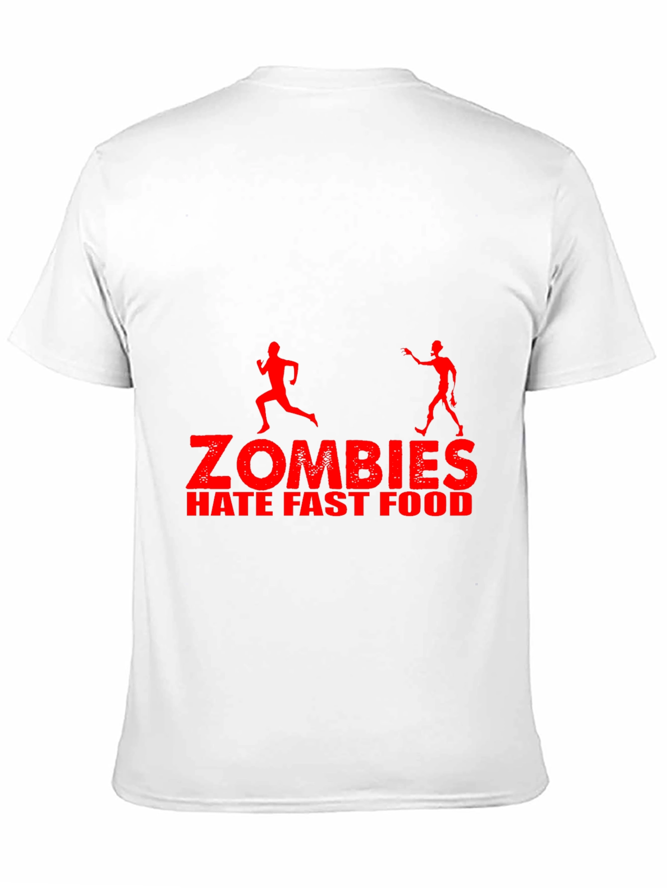 Black Zombies Hate Fast Food Graphic T-Shirt view 11