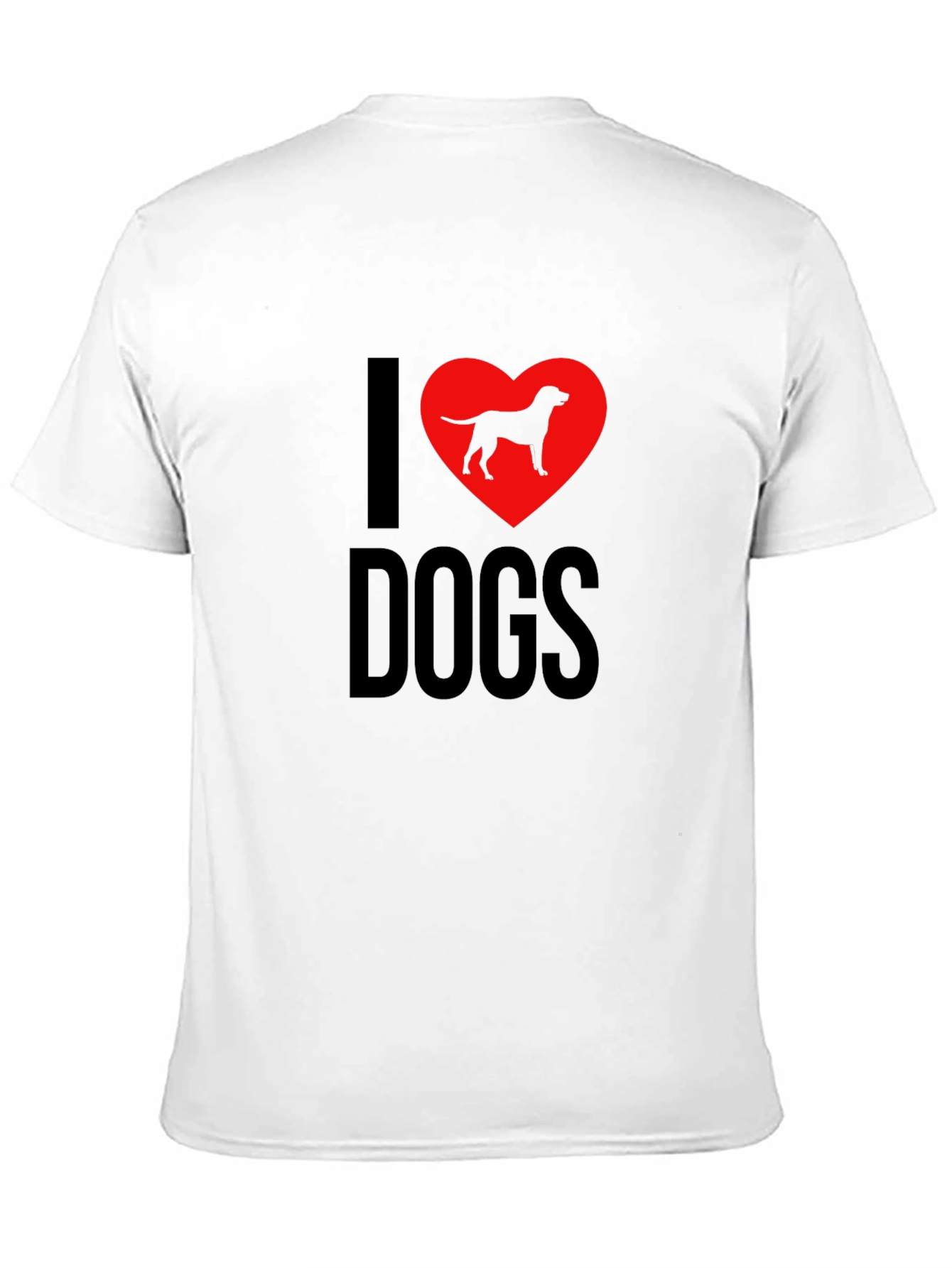 Black I Love Dogs T-Shirt - Dog Breed Heart Design view 11