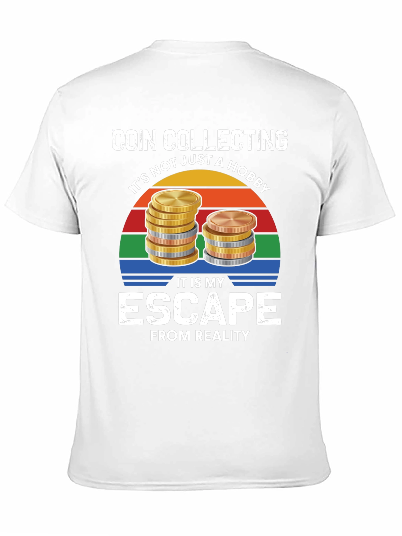 Black Coin Collecting Hobby T-Shirt view 11