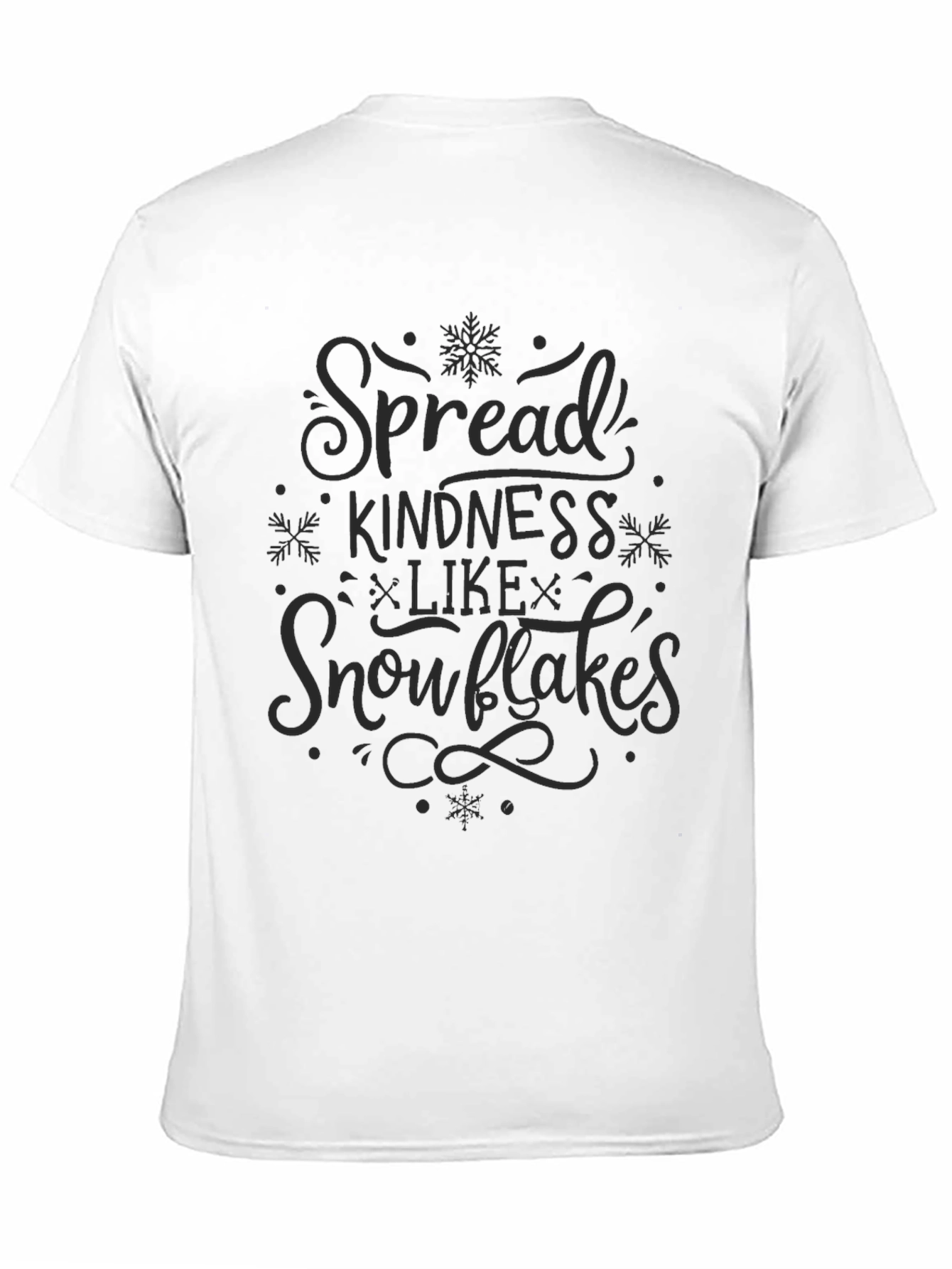 Black Spread Kindness Like Snowflakes Graphic Tee view 11