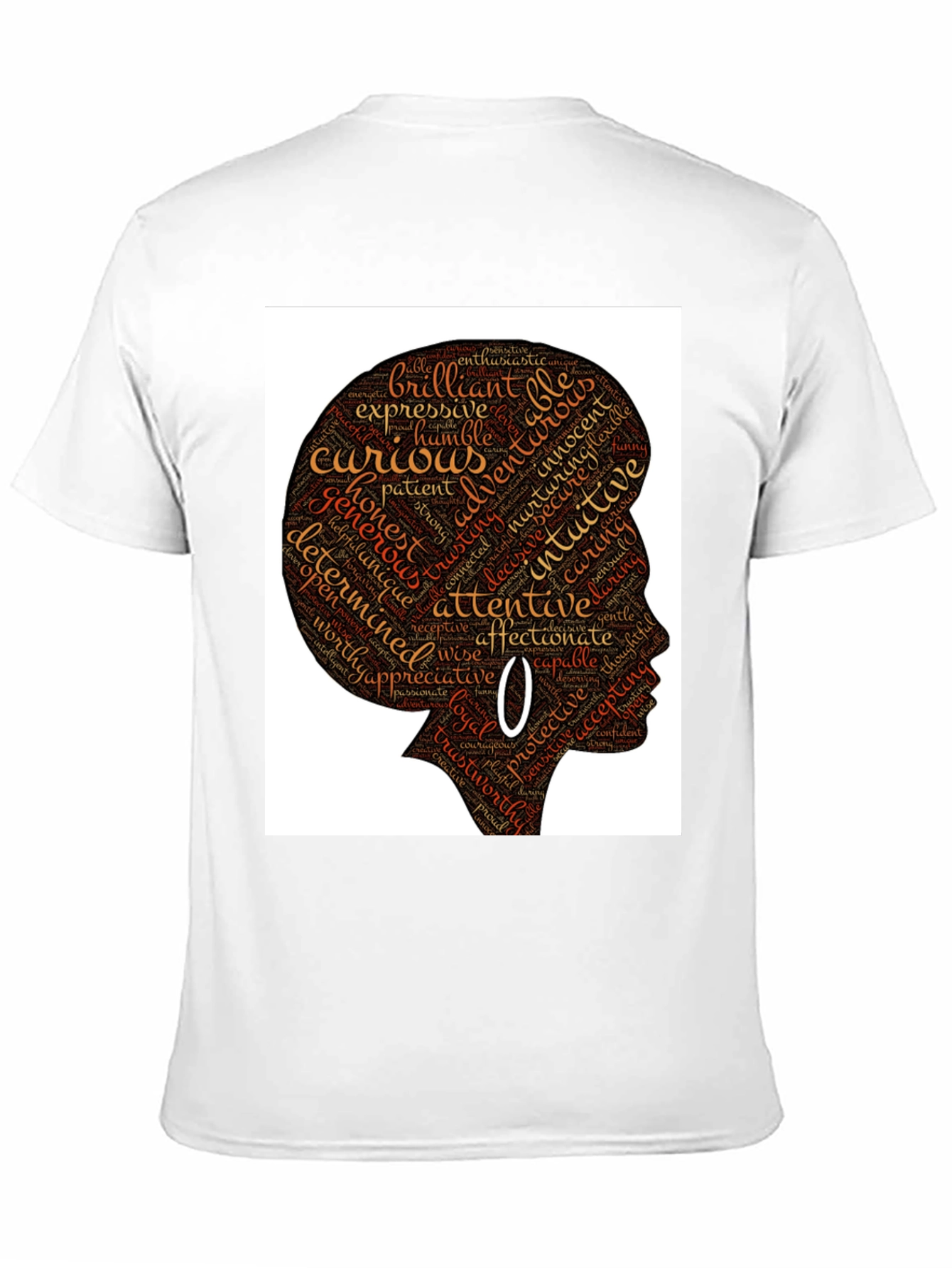 Black Empowered Woman Word Art T-Shirt view 11