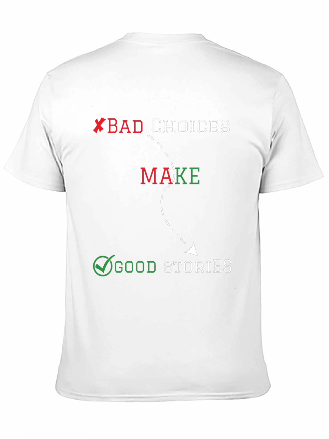 Black Bad Choices Good Stories Black Graphic Tee view 11