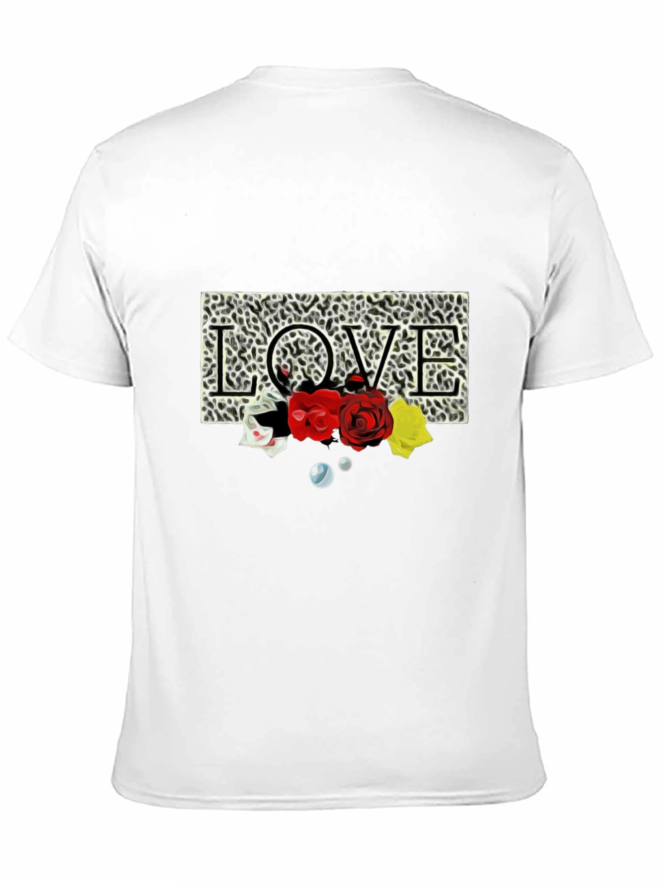 Black Leopard Love Roses Graphic T-Shirt view 11