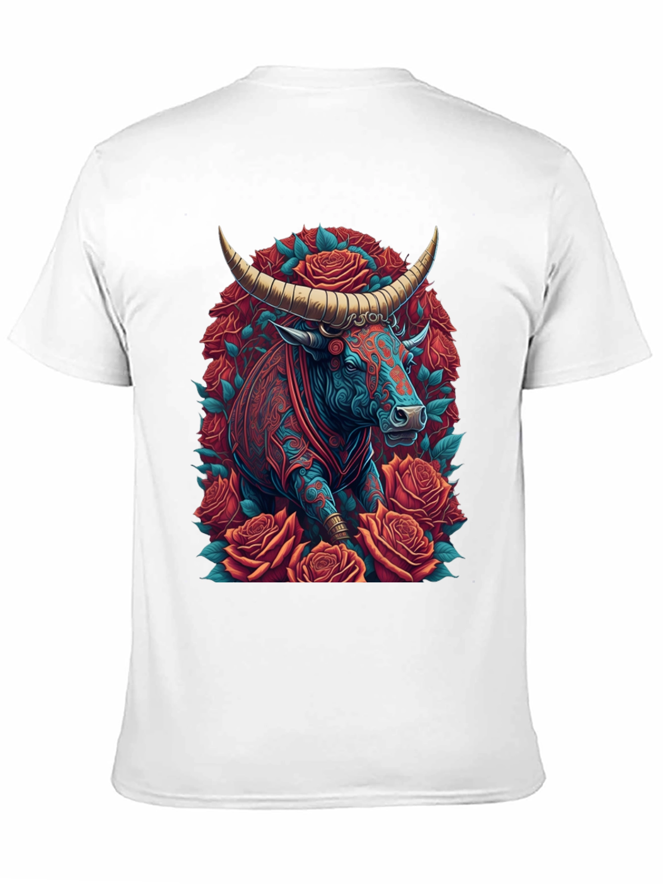 Black Bull & Roses Graphic Tee view 11