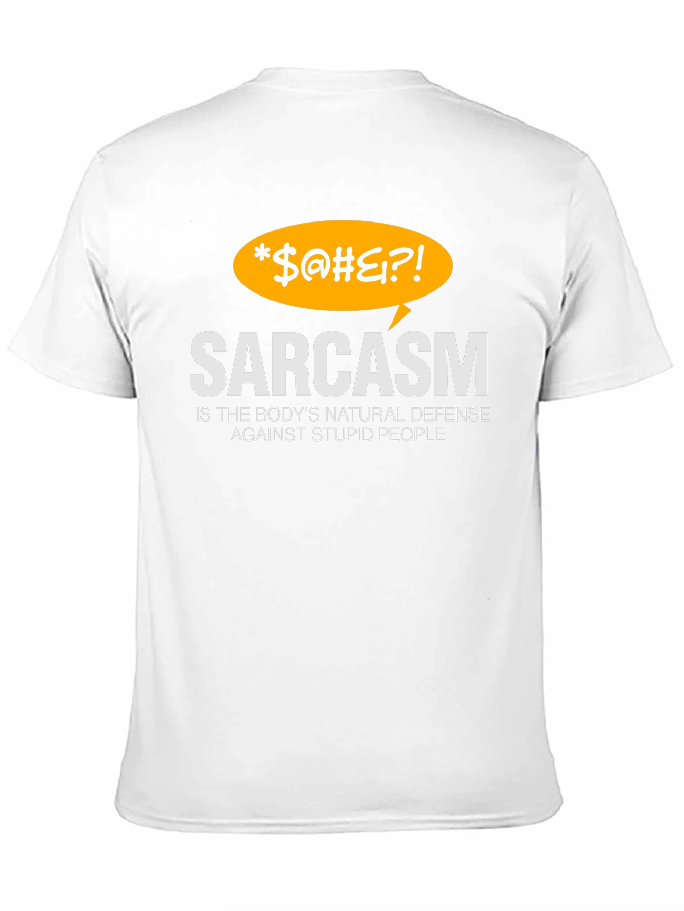 Black Sarcasm Defense Black Graphic T-Shirt view 11