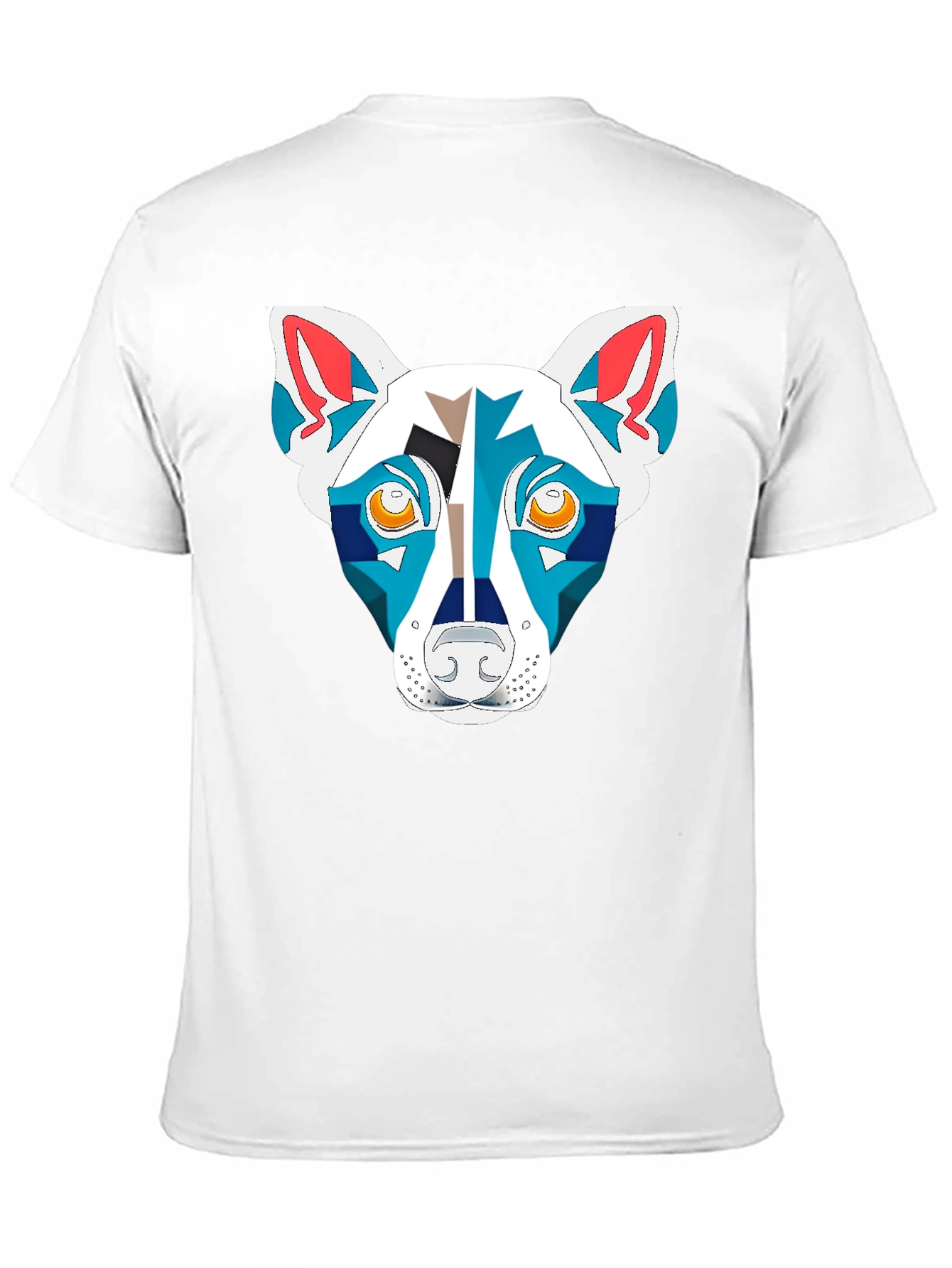 Black Geometric Dog Graphic Black T-Shirt view 11