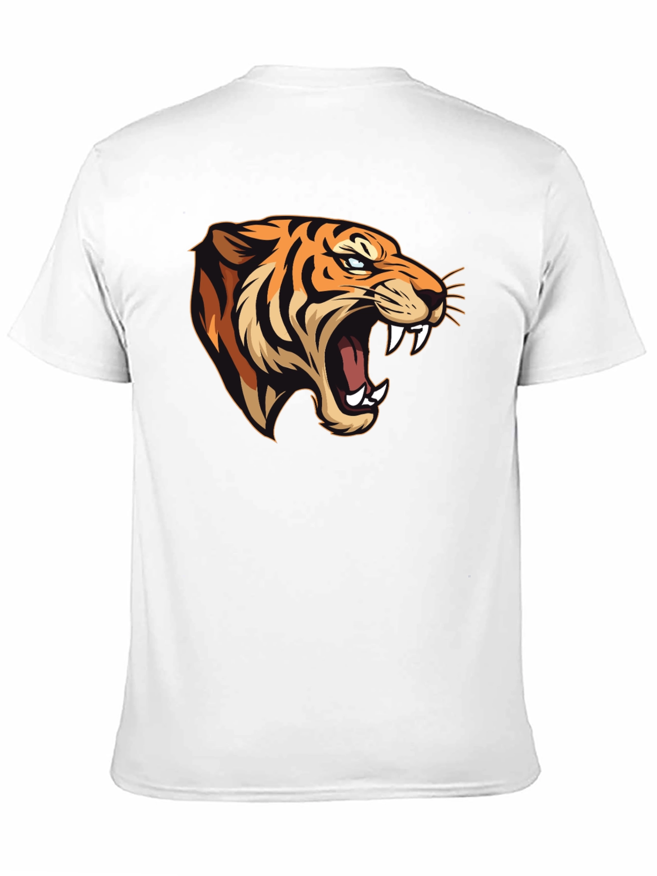 Black Fierce Tiger Graphic Tee - Men's Black T-Shirt view 11