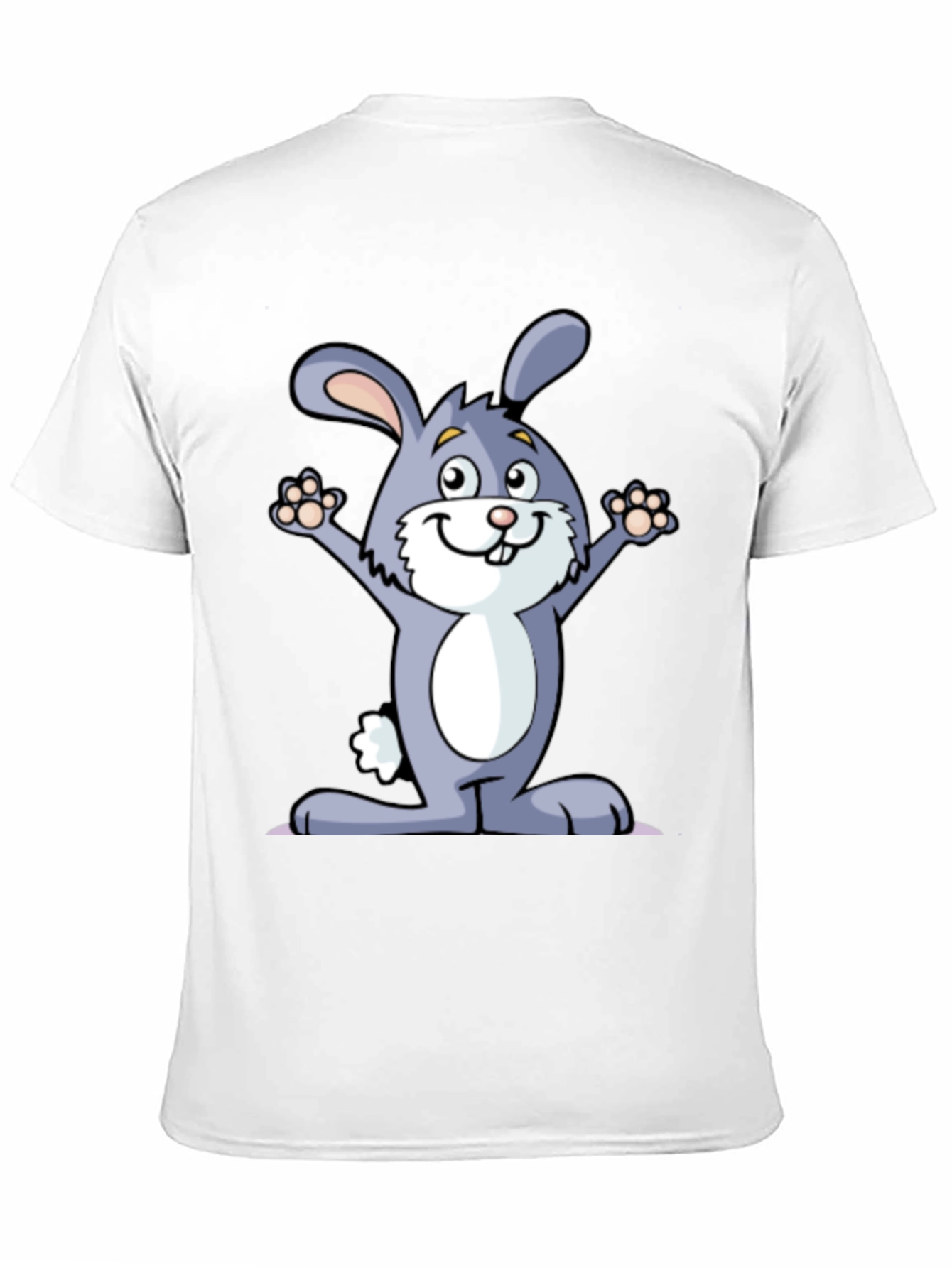 Black Funny Rabbit Graphic Tee - Black Cotton T-Shirt view 11
