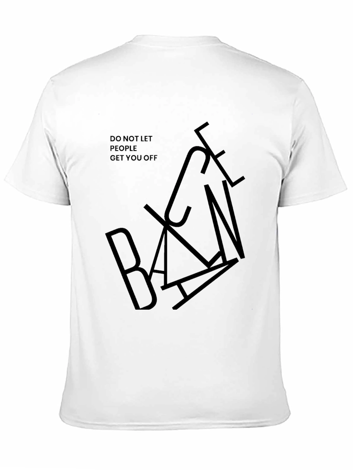 Black Edgy Black Graphic Tee - 'Do Not Let People Get You Off' view 11