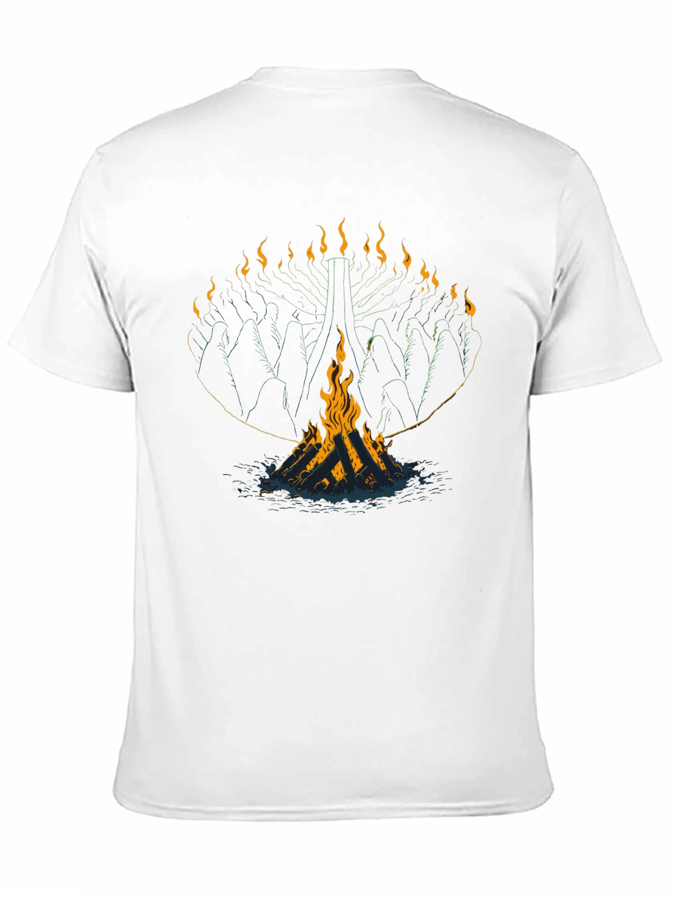 Black Mystic Fire T-Shirt: Unique Graphic Tee view 11