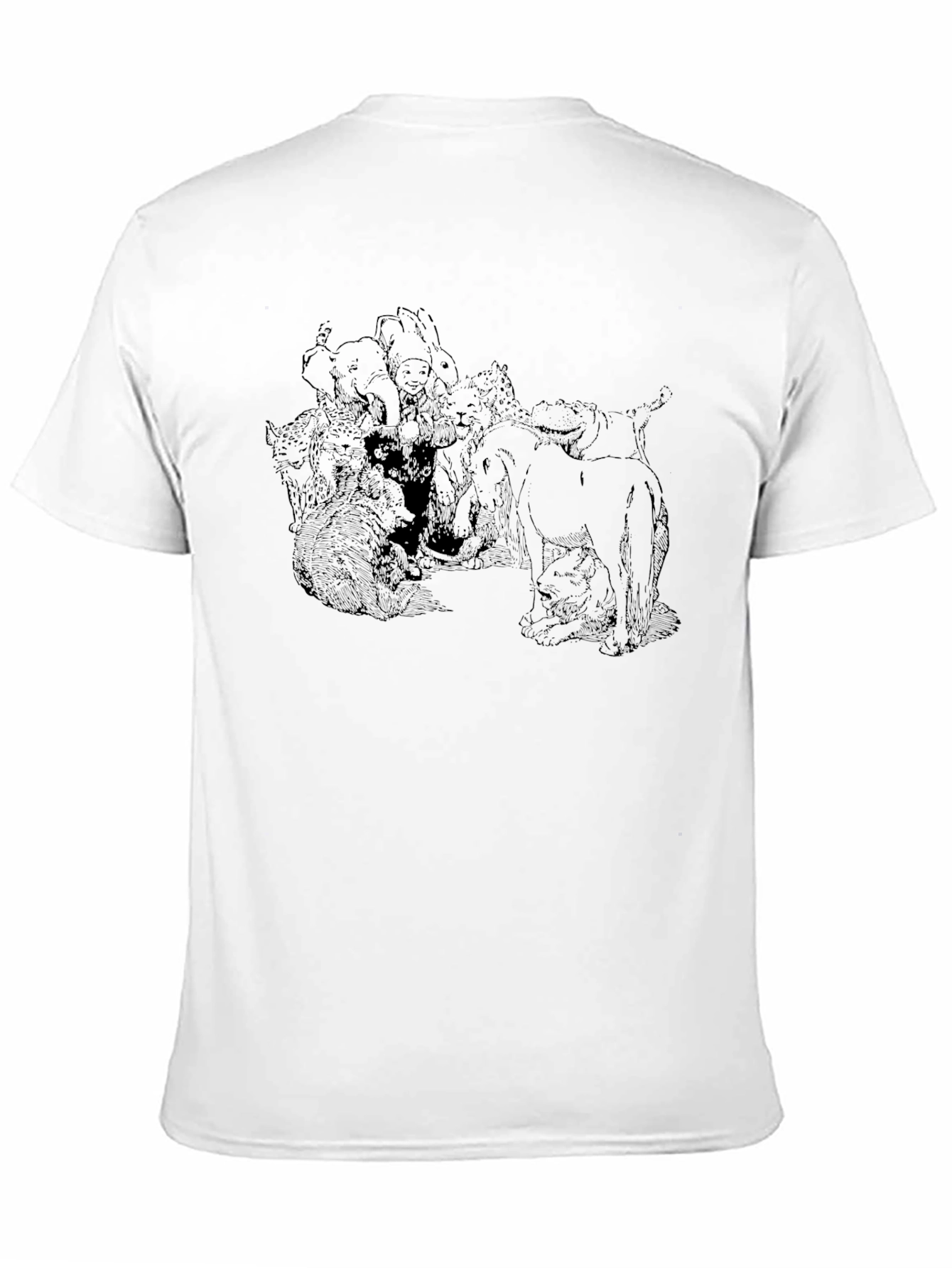 Black Men's Graphic Print Crew Neck T-Shirt view 11