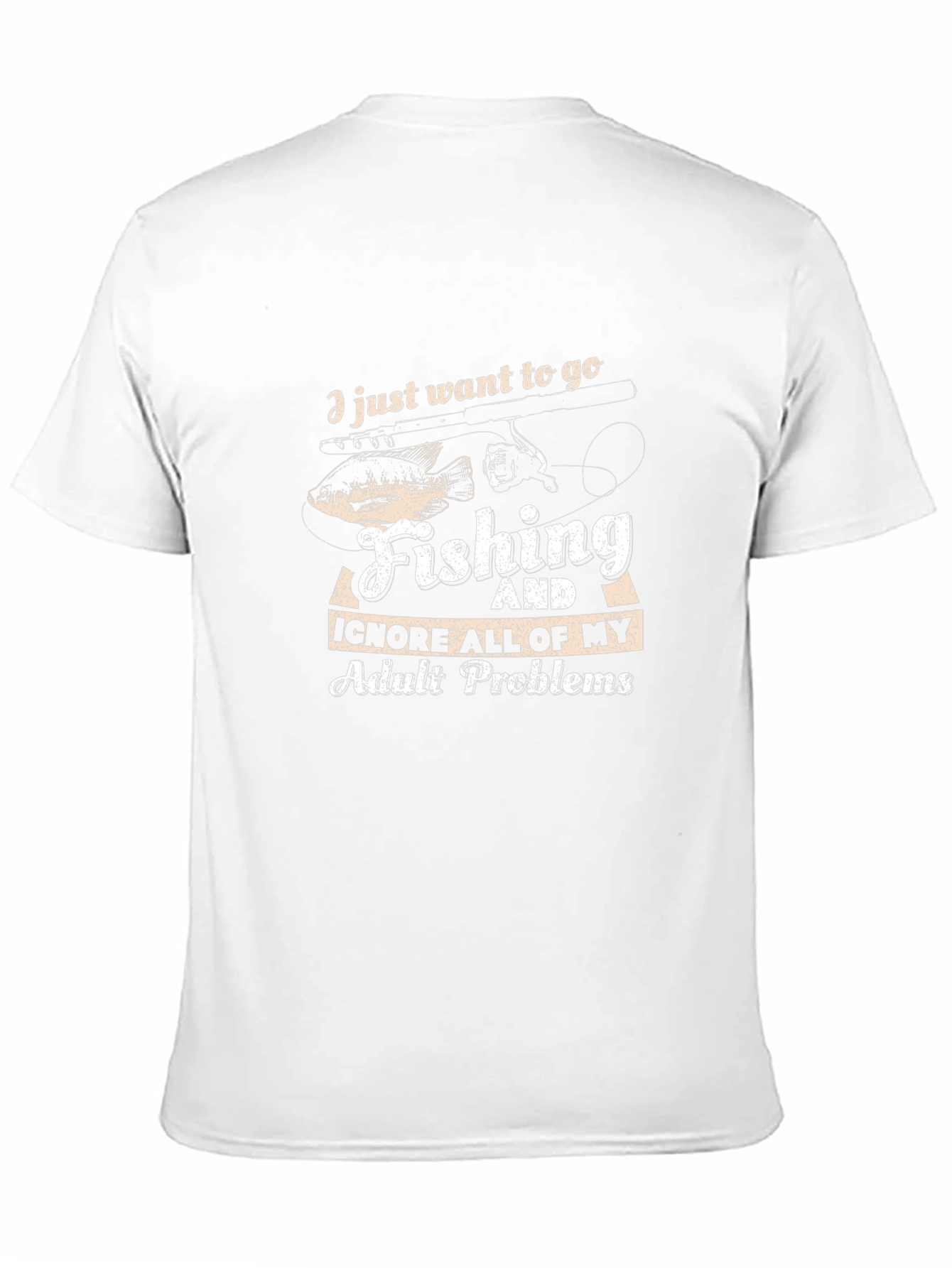 Black Fishing T-Shirt: Ignore Adult Problems view 11