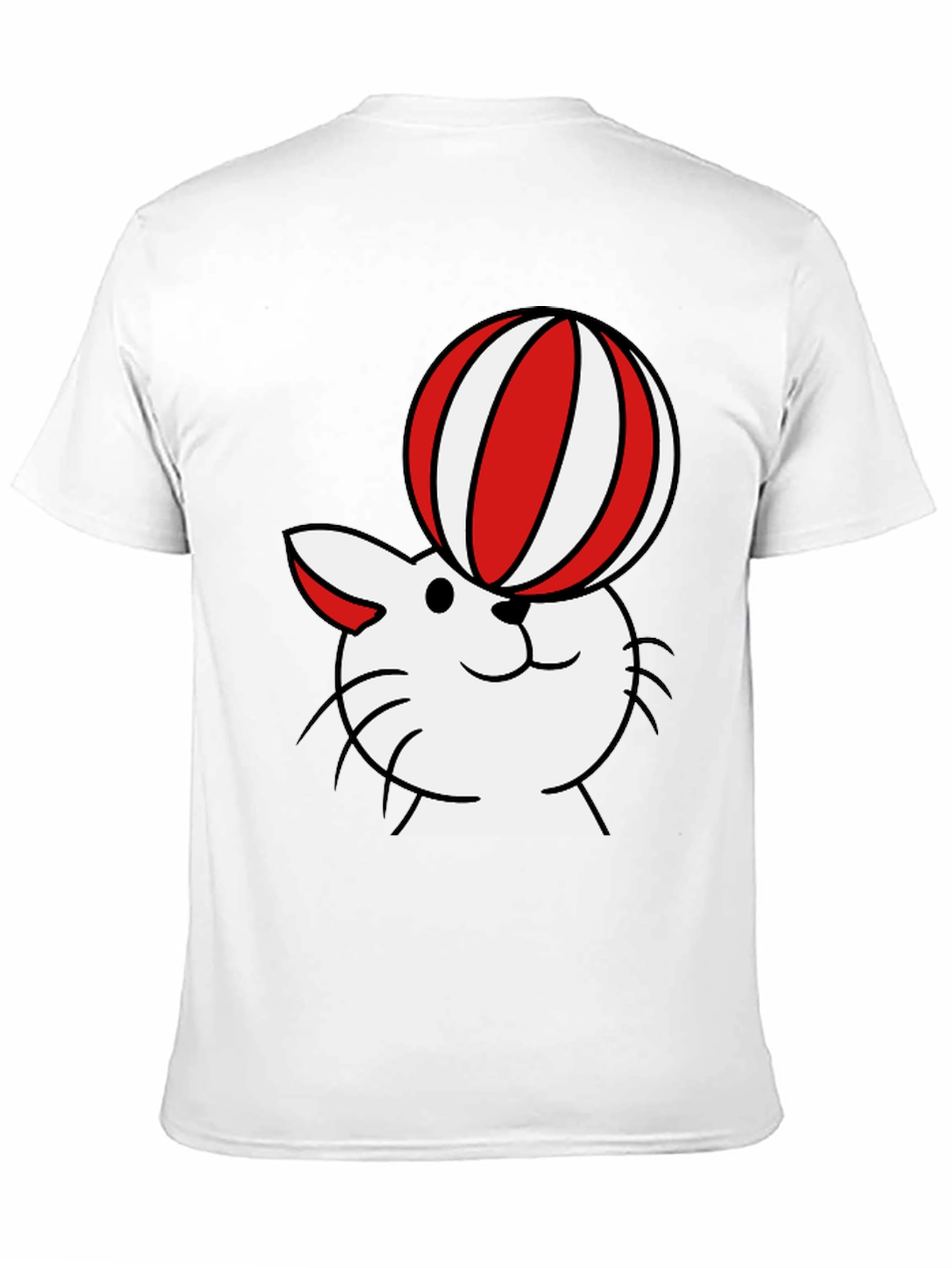 Black Cat with Ball T-Shirt - Whimsical Design view 11