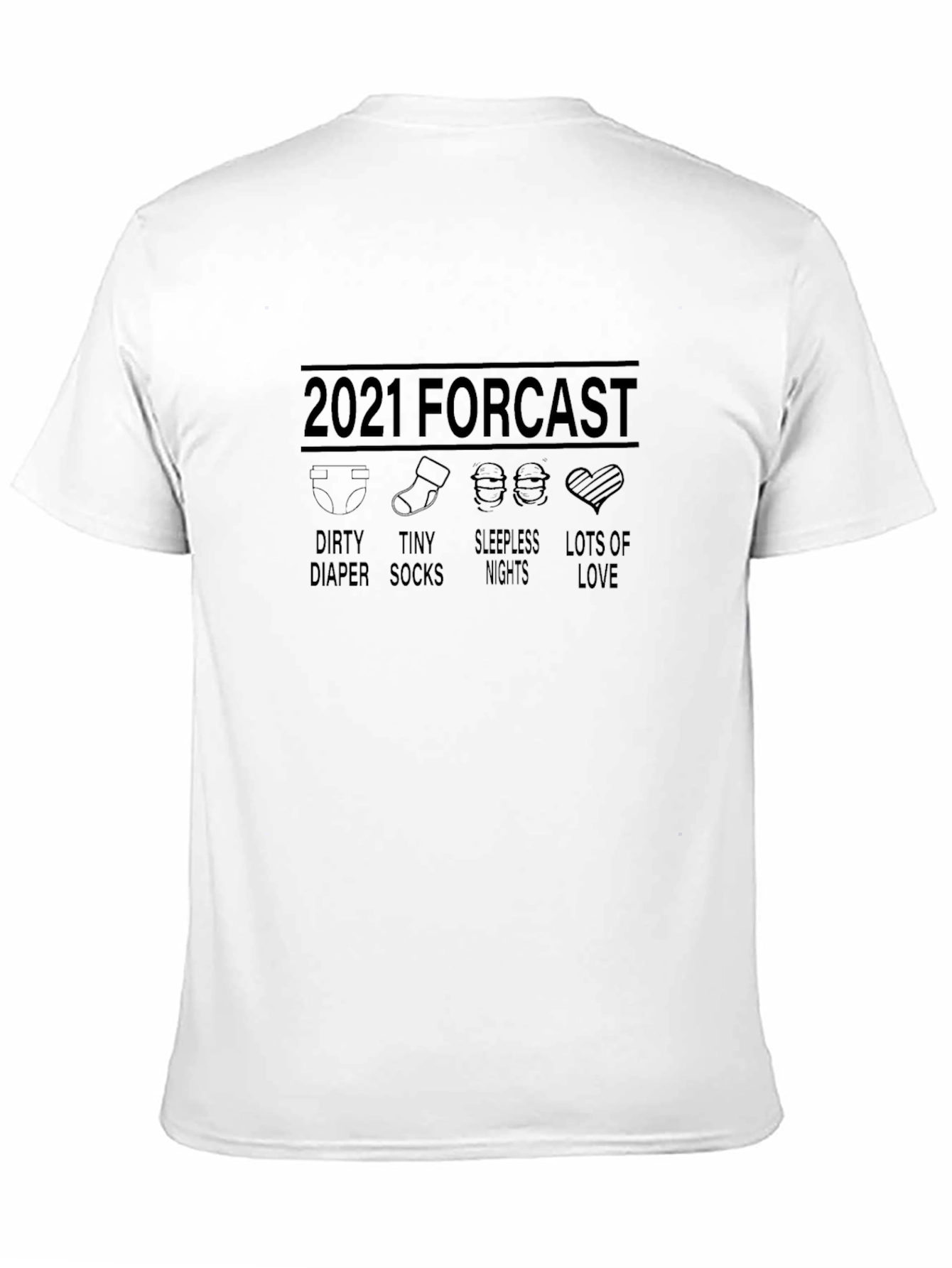 Black 2021 Forecast Graphic T-Shirt view 11