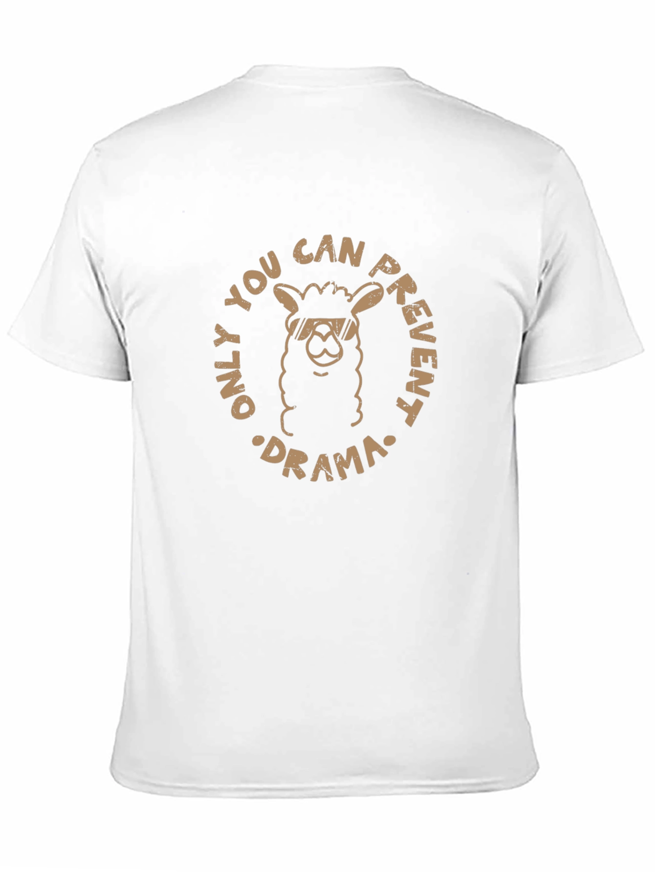 Black Funny Llama Drama Prevention T-Shirt - Unisex view 11