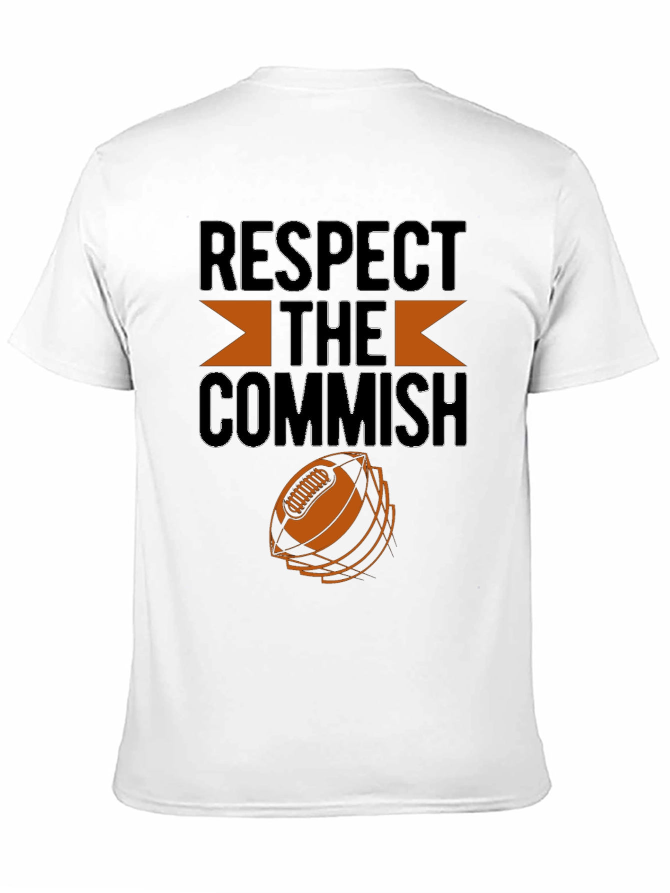 Black Respect the Commish Football Fan T-Shirt view 11