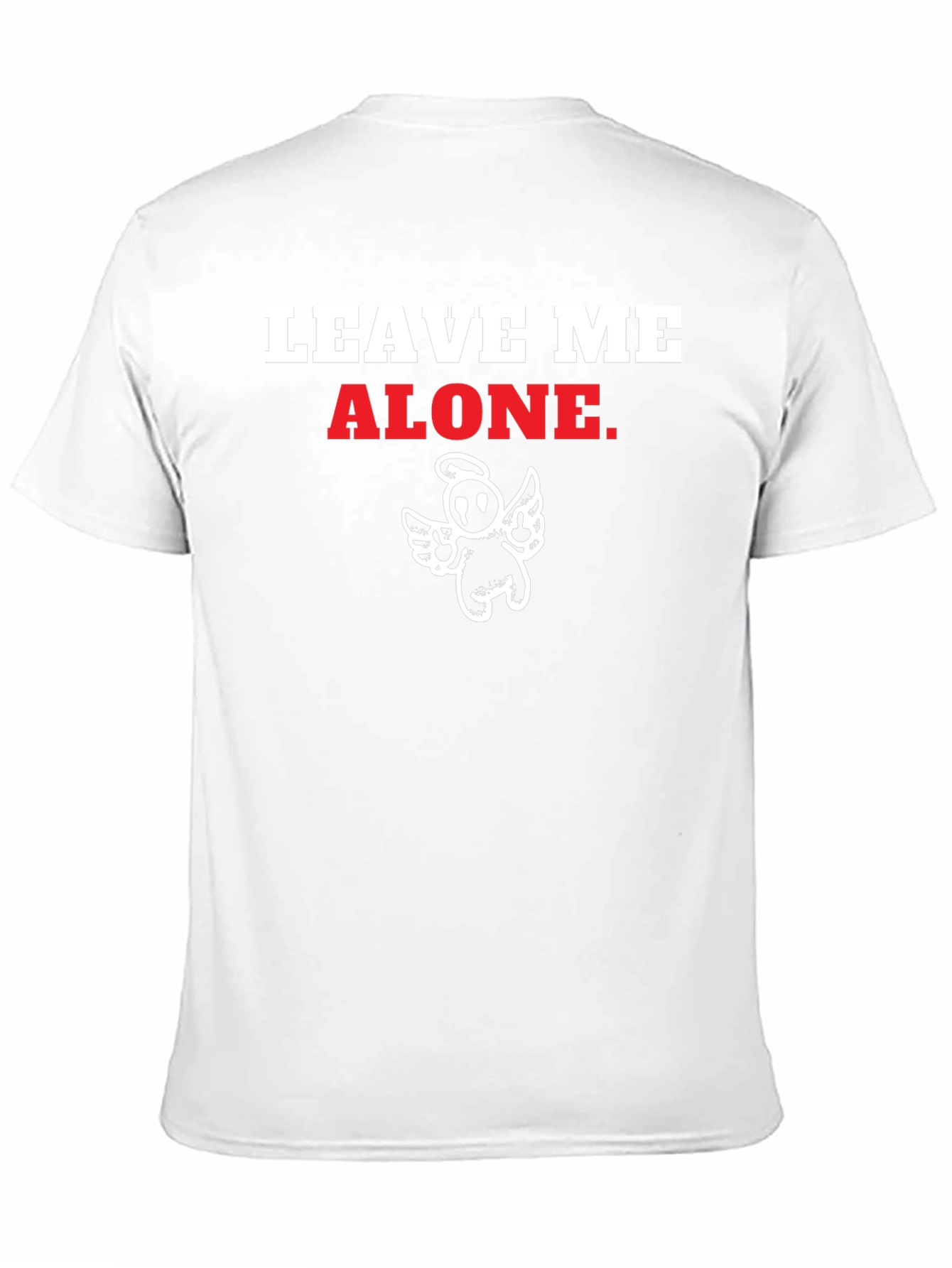 Black Leave Me Alone T-Shirt Funny Angel Graphic Tee view 11