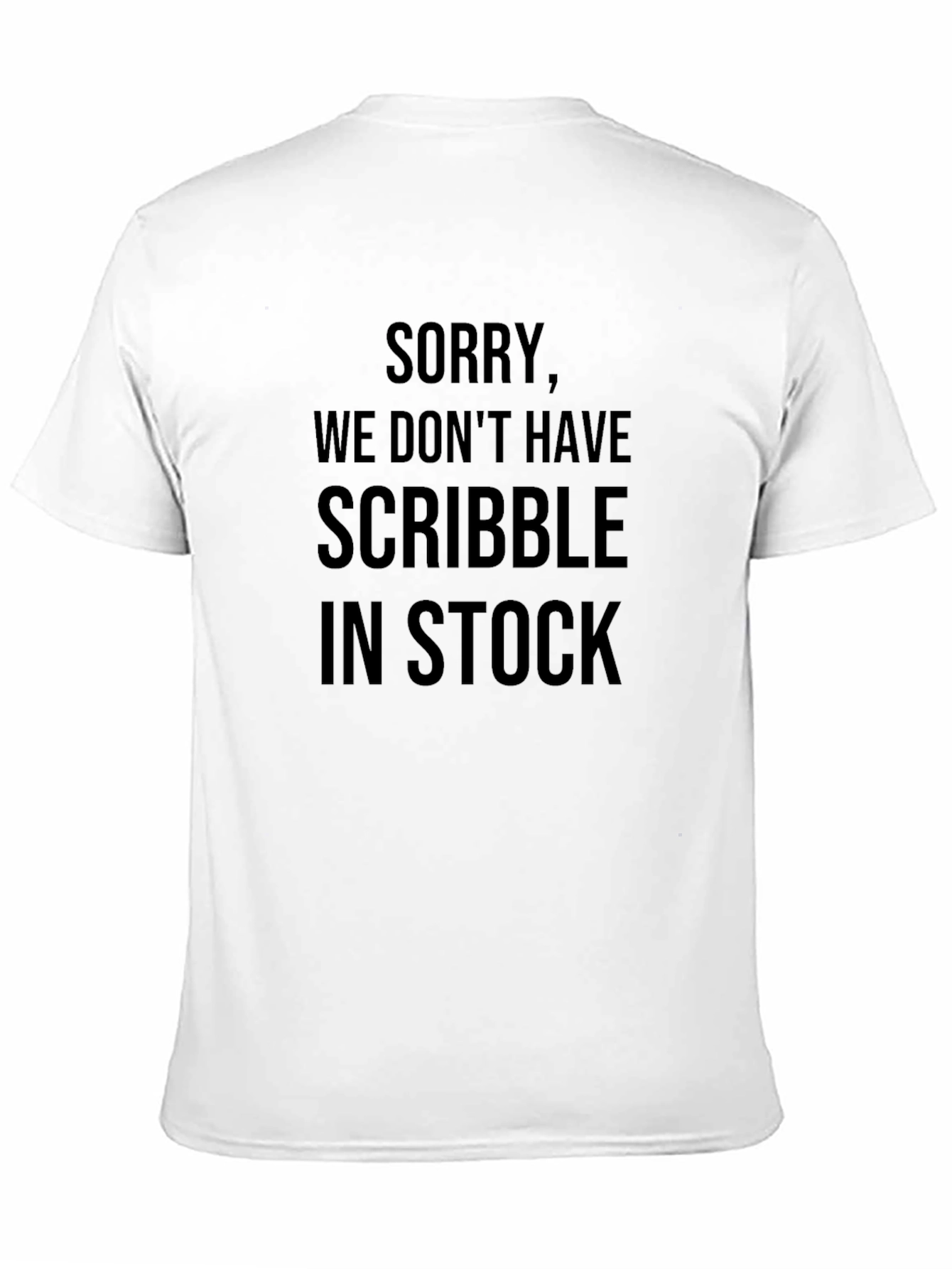 Black Funny "Sorry, No Scribble" Black Graphic T-Shirt view 11