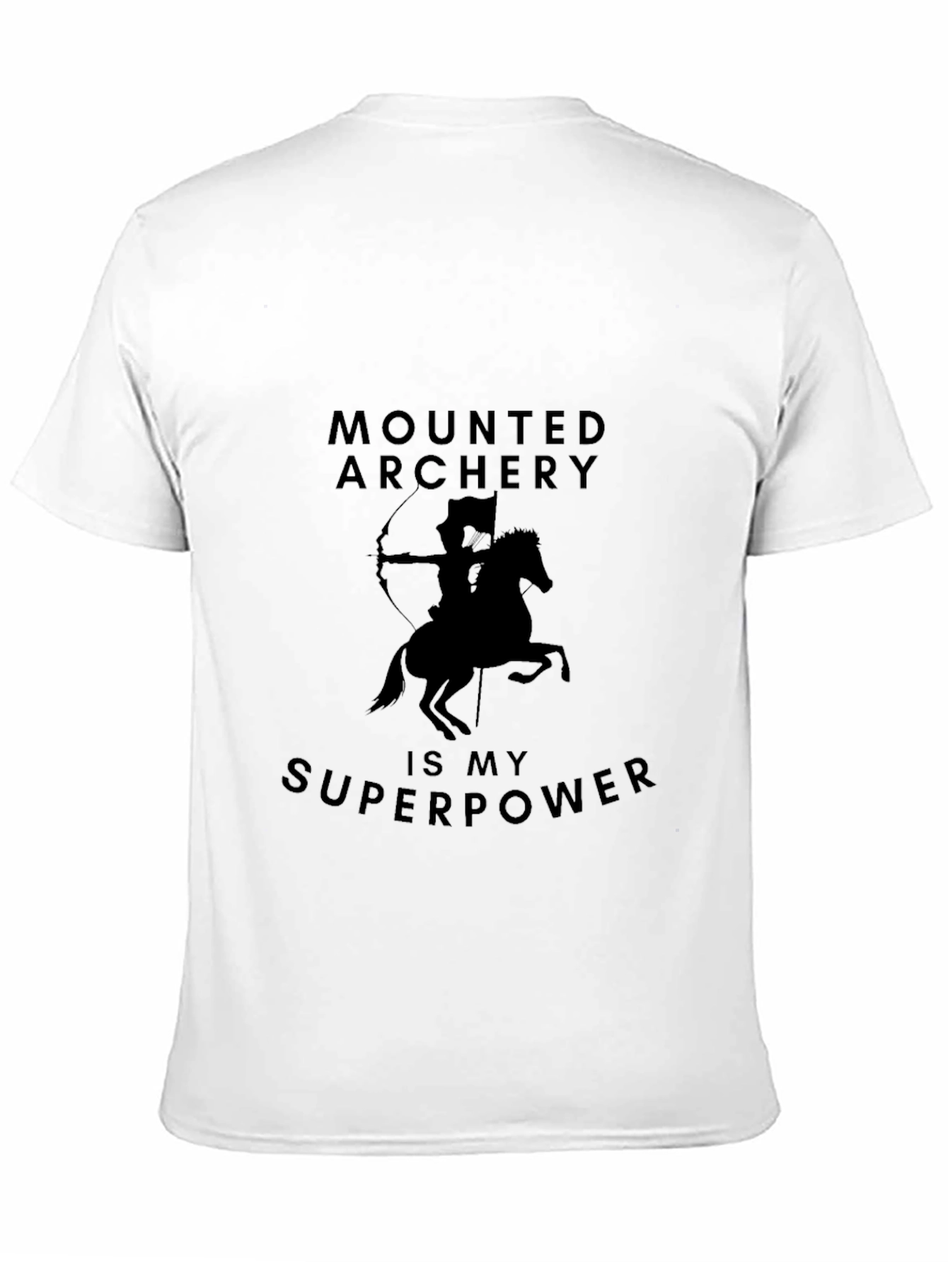 Black Mounted Archery is My Superpower T-Shirt view 11