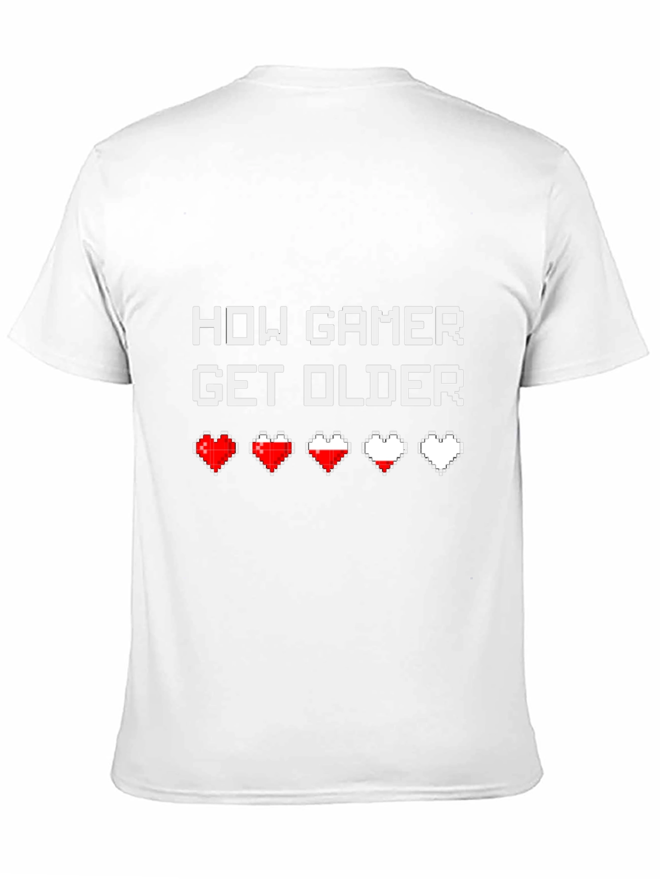 Black How Gamer Get Older Funny Graphic T-Shirt view 11