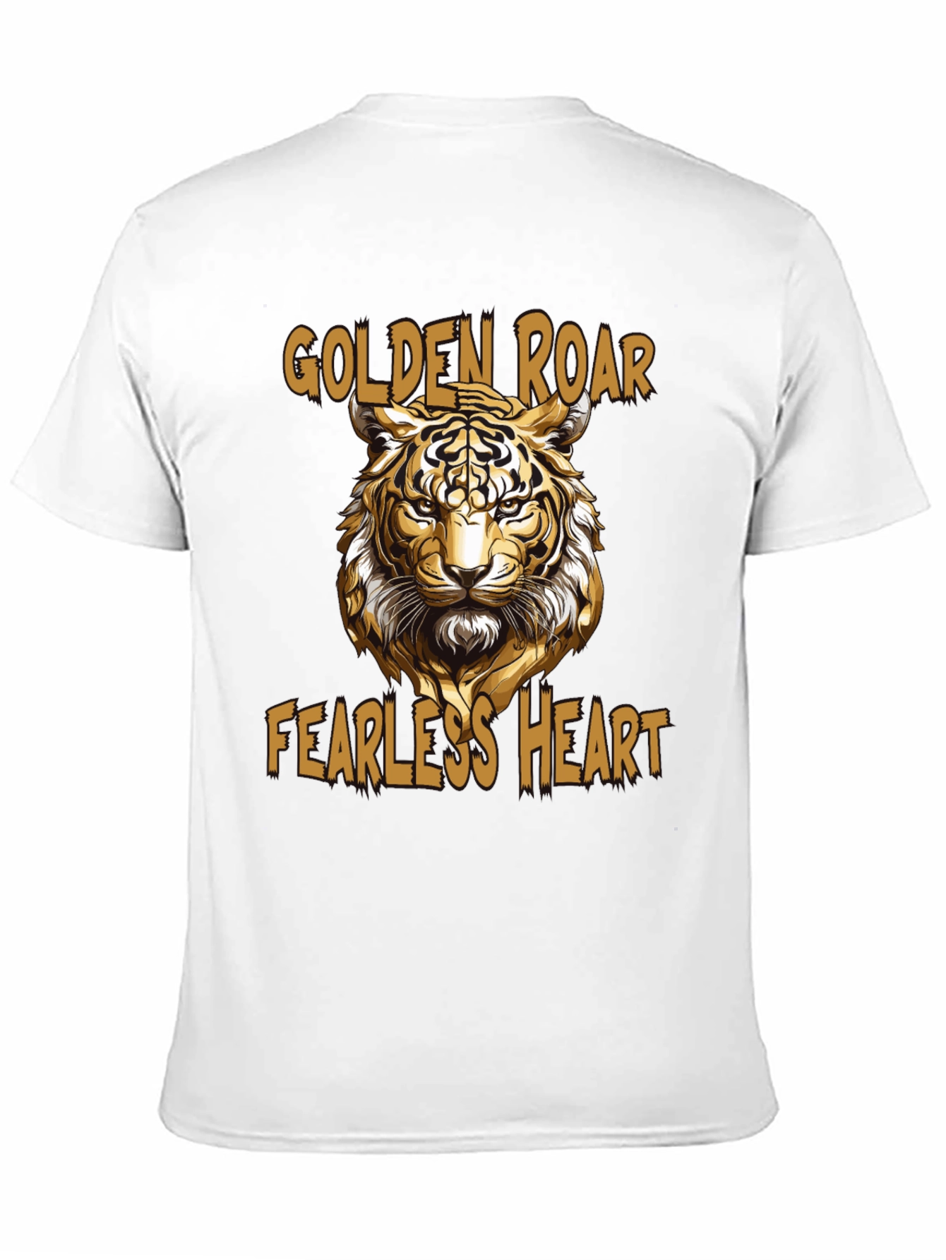 Black Golden Roar Tiger Graphic Tee - Fearless Heart view 11