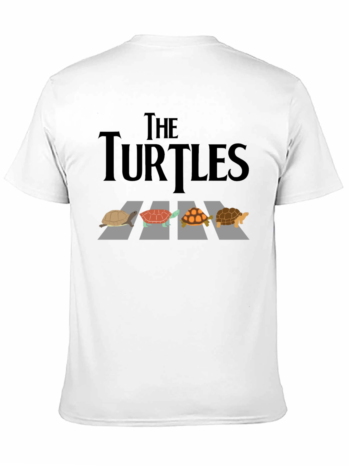 Black The Turtles Abbey Road Style T-Shirt view 11