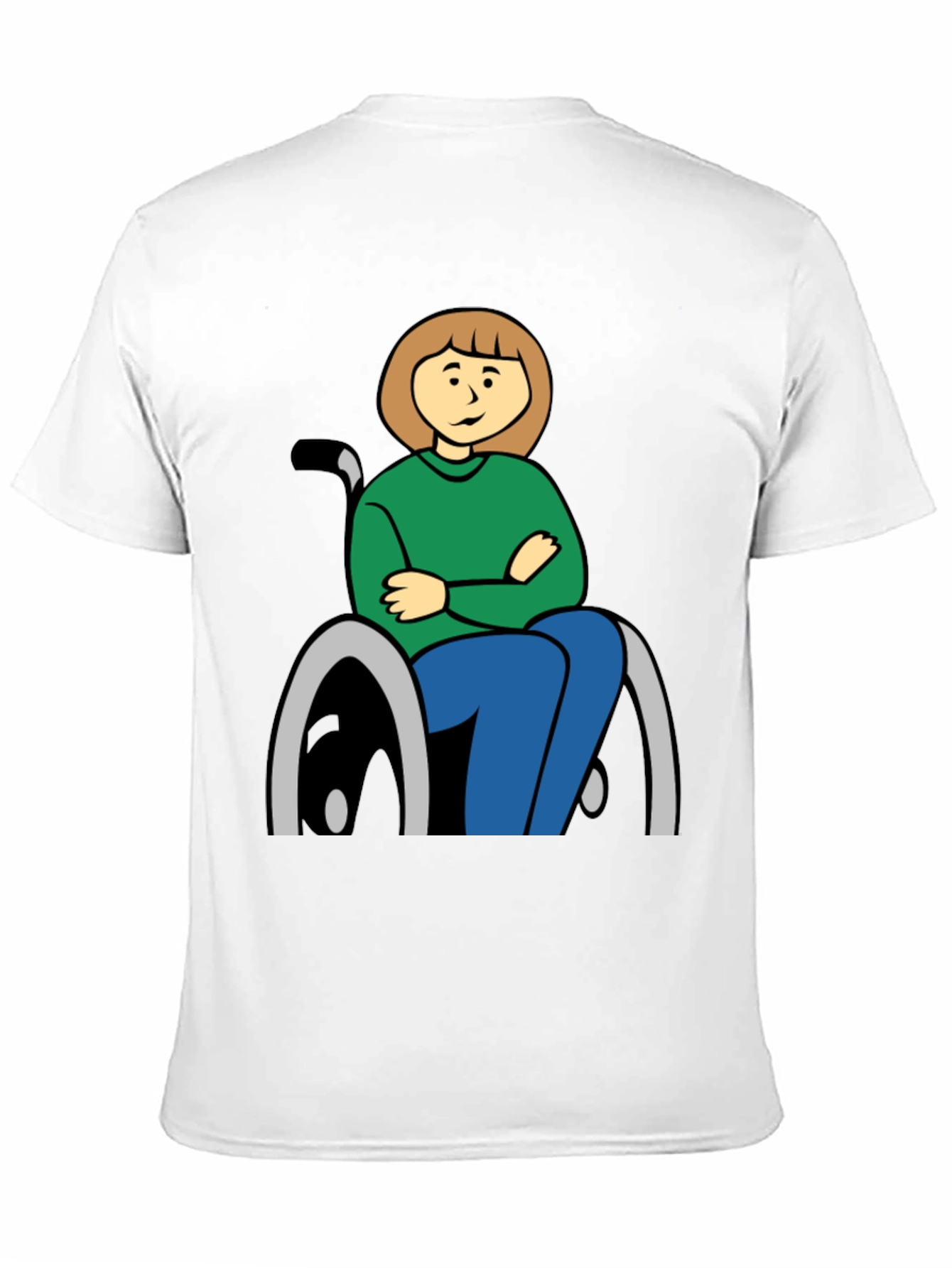 Black Cartoon Woman in Wheelchair Graphic Tee view 11