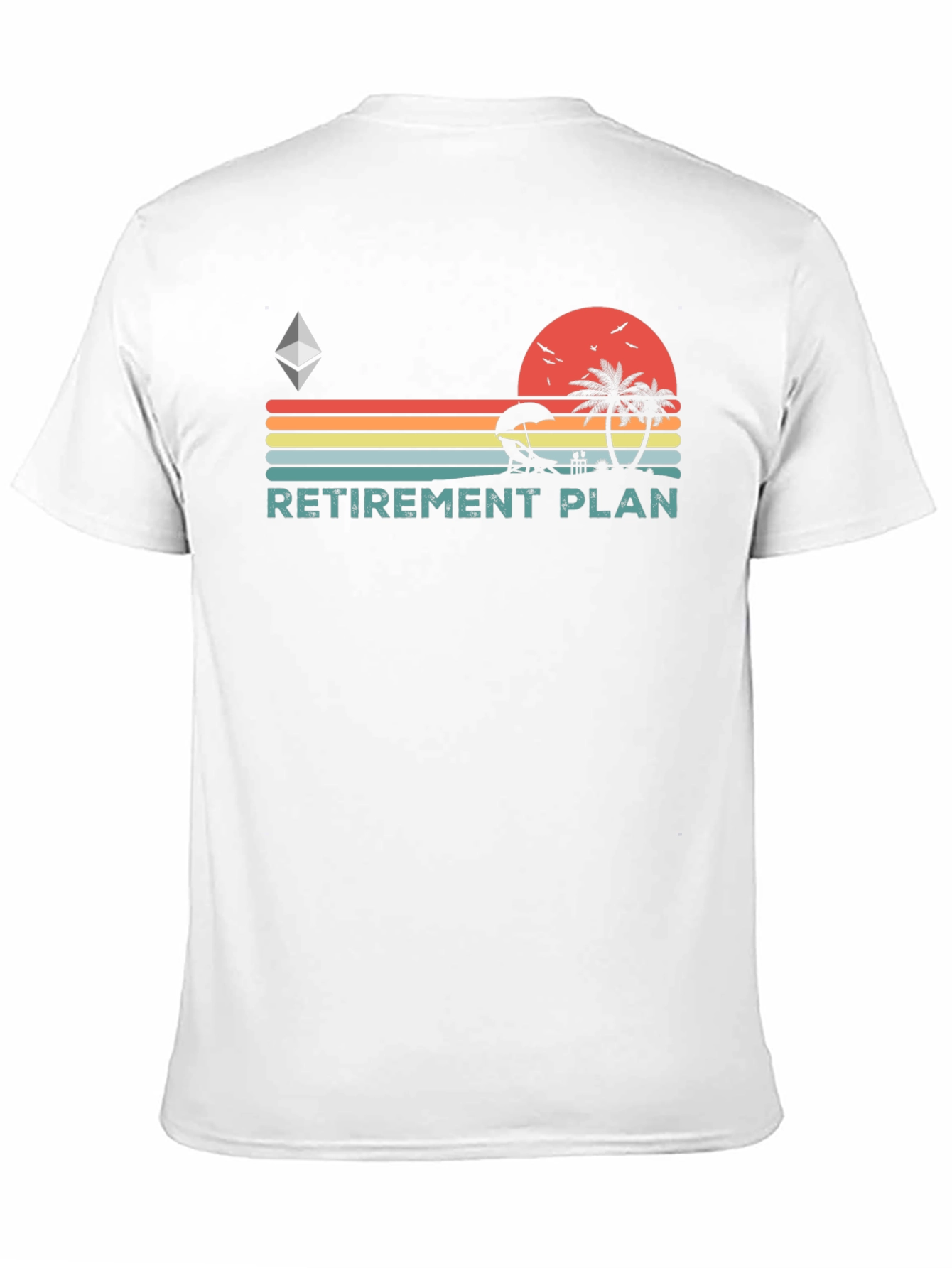 Retirement Plan T-Shirt - Beach Sunset Design - 11