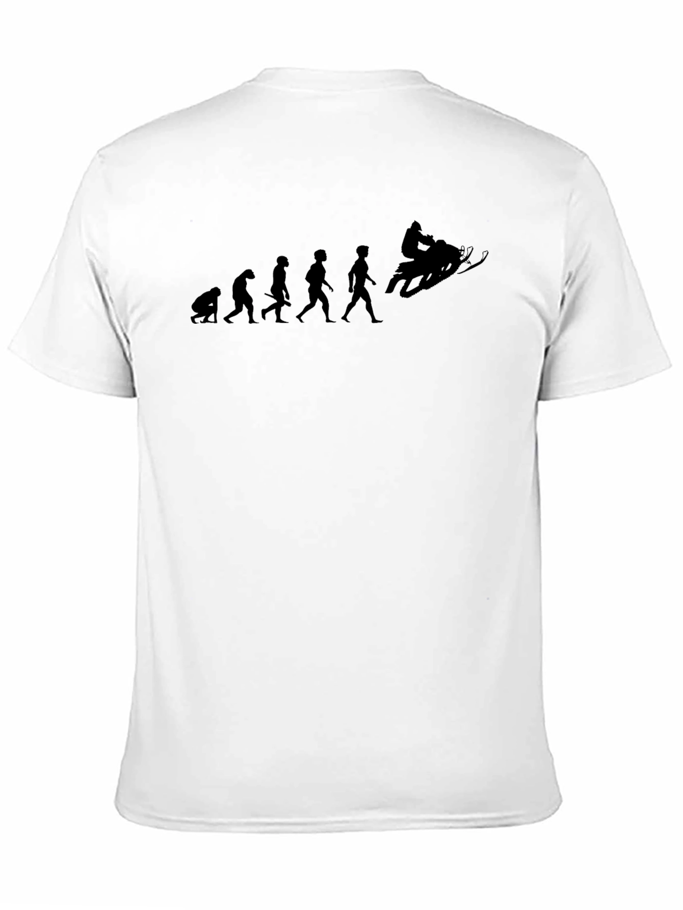 Black Evolution of Man Snowmobile T-Shirt view 11