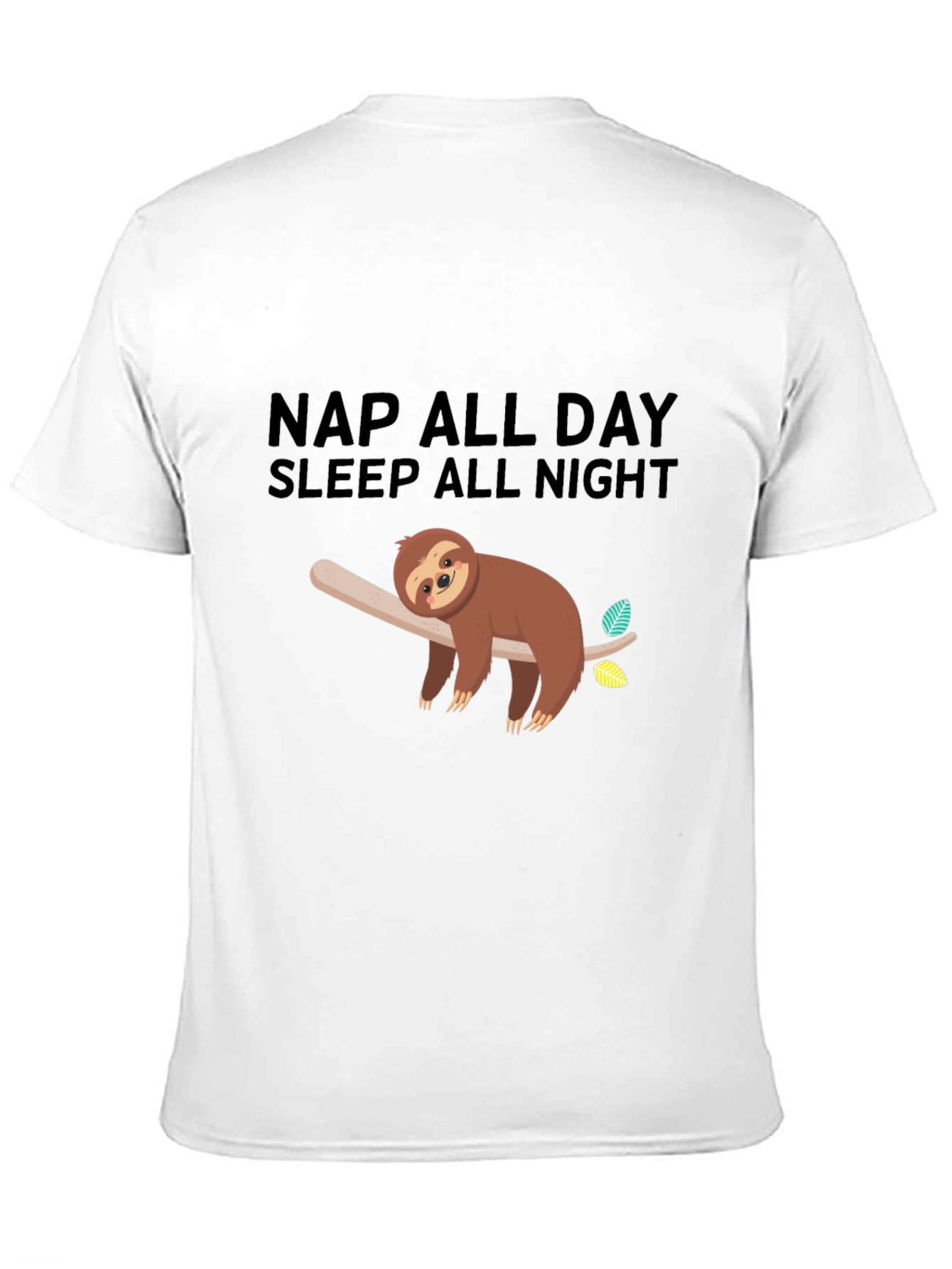 Black Nap All Day Sloth Graphic Tee - Black Casual Comfort view 11