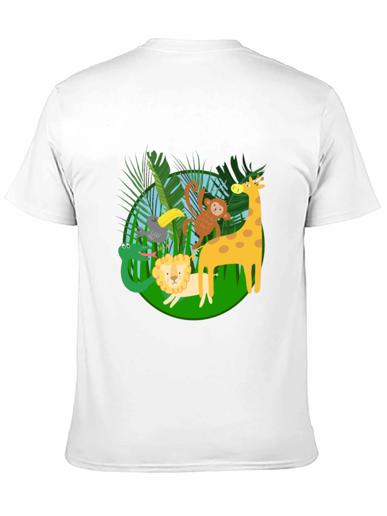 Black Jungle Animals T-Shirt - Fun & Playful Design view 11