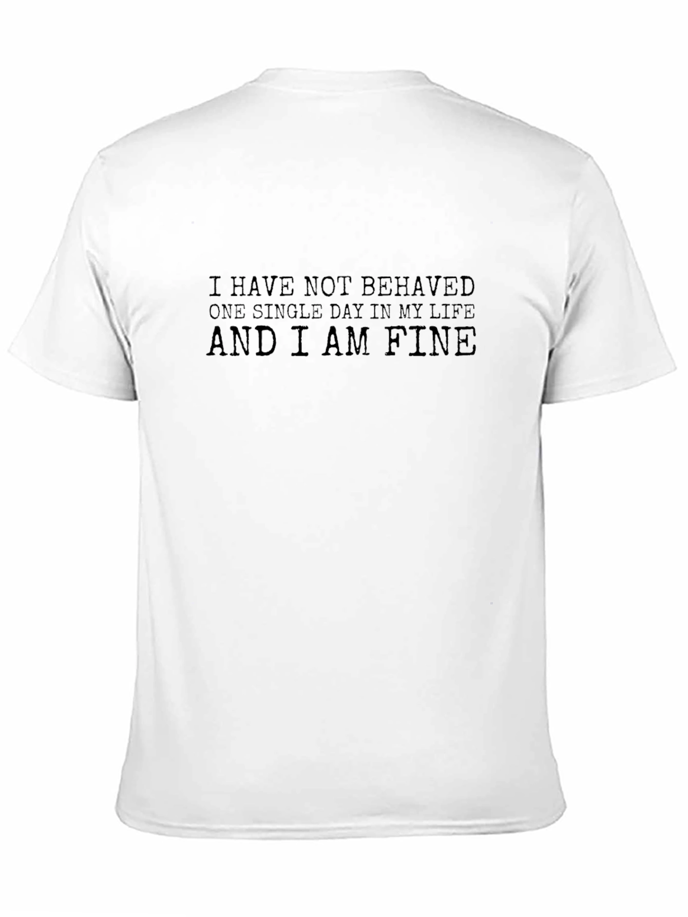 Black Rebellious Statement Tee - 'I Am Fine' Slogan view 11