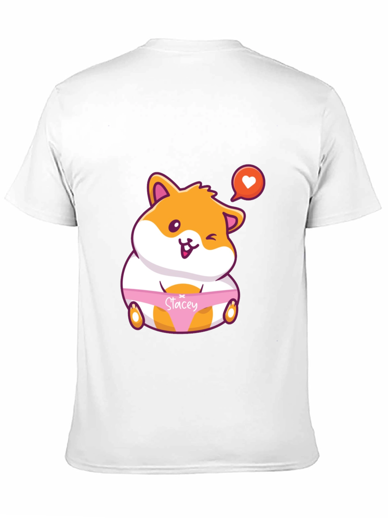 Black Cute Hamster 'Stacey' Graphic T-Shirt view 11
