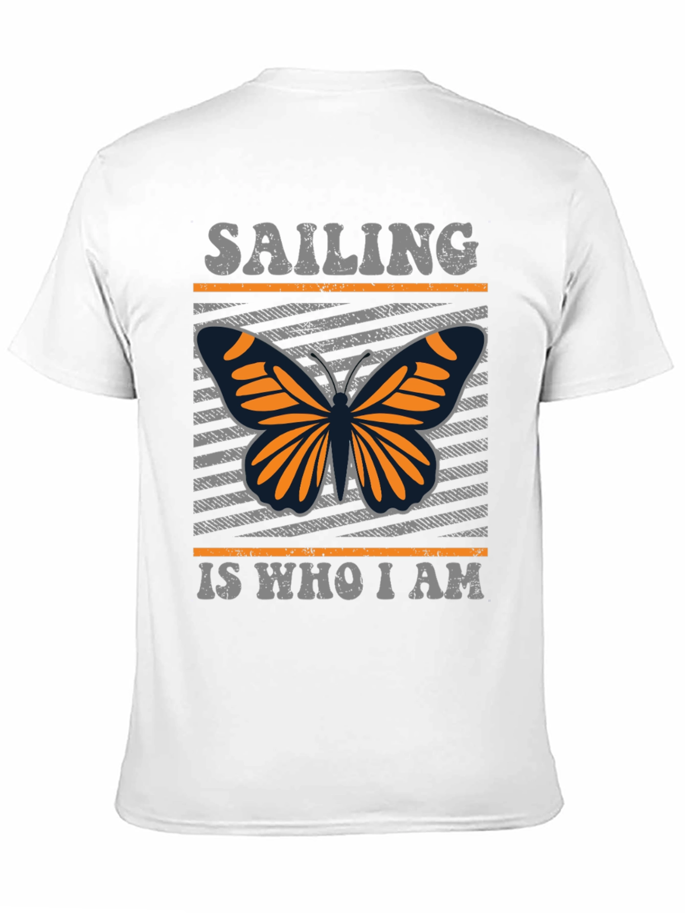 Black Sailing Butterfly T-Shirt - Unique Design Tee view 11