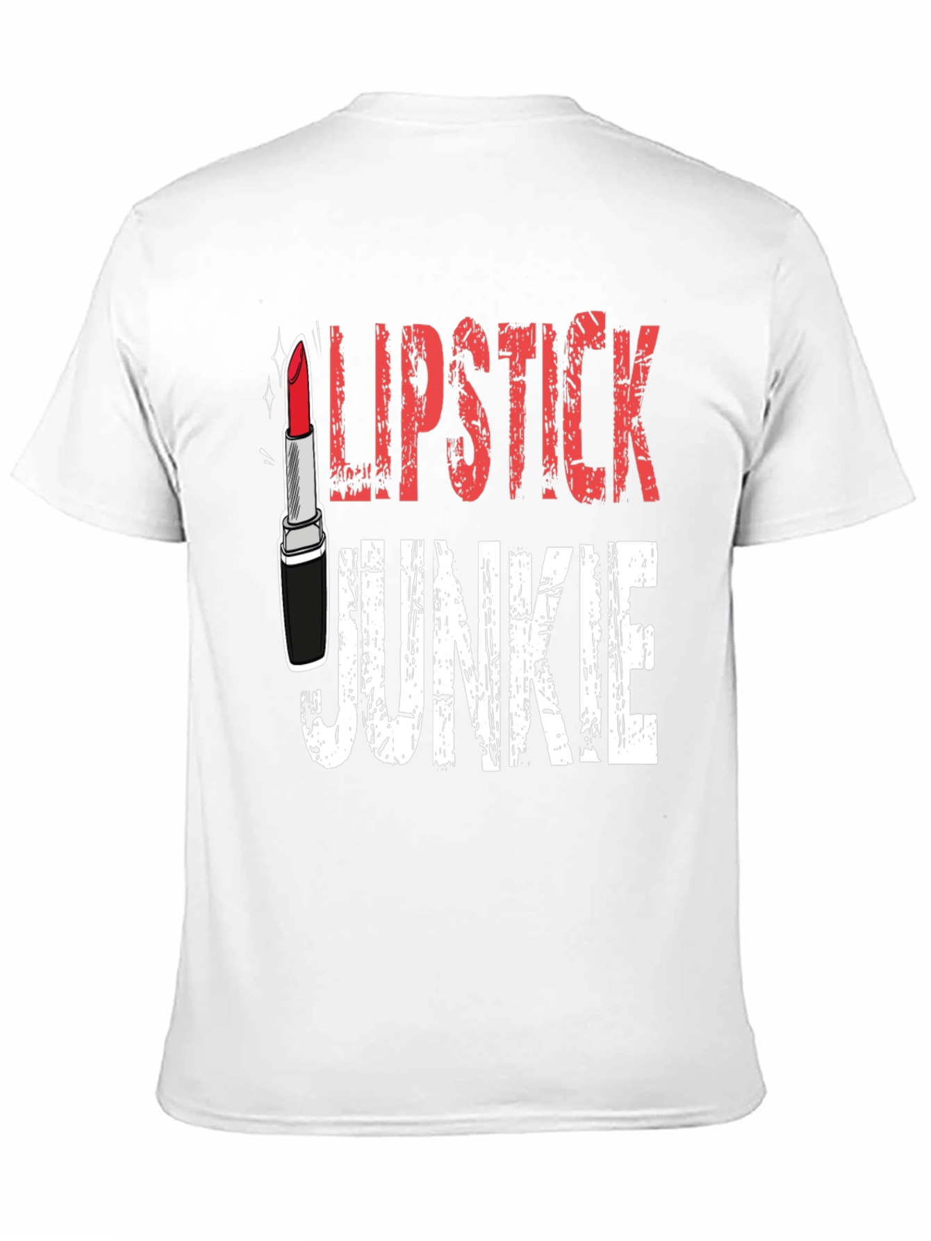 Black Lipstick Junkie Graphic Tee - Black Cotton T-Shirt view 11