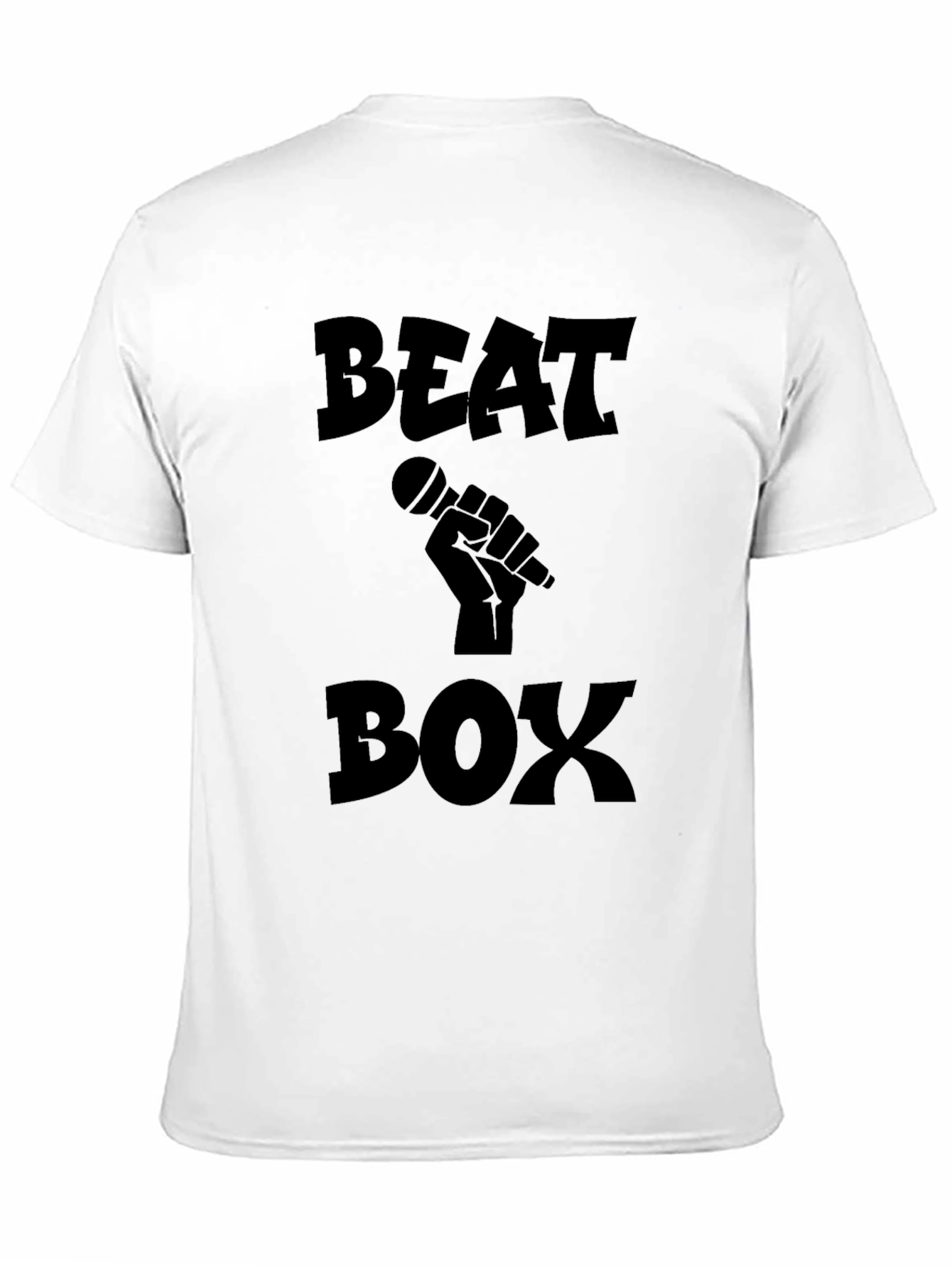 Black Beat Box Graphic Tee - Black Crew Neck T-Shirt view 11