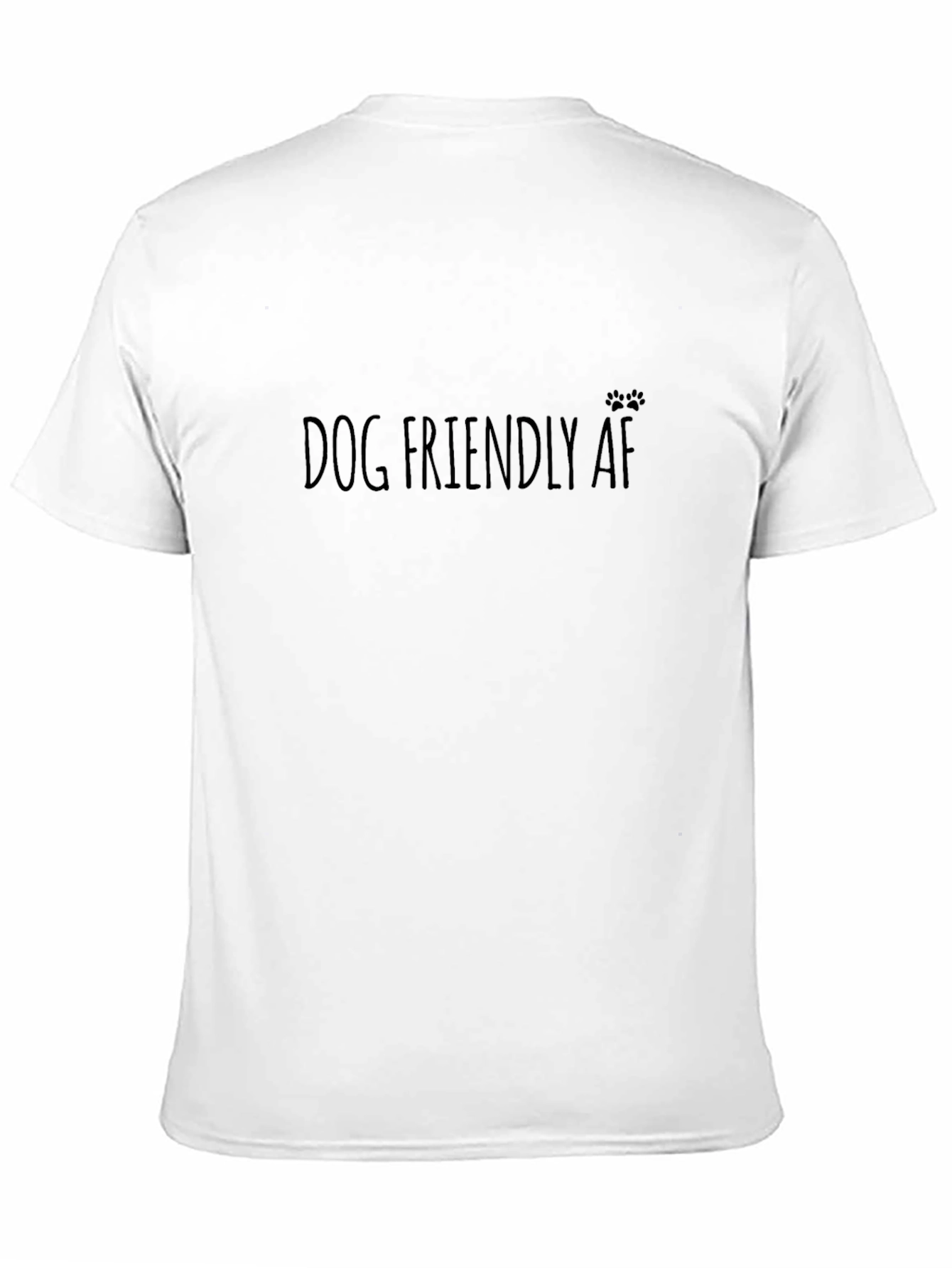 Black Dog Friendly AF Graphic Tee - Unisex Black T-Shirt view 11