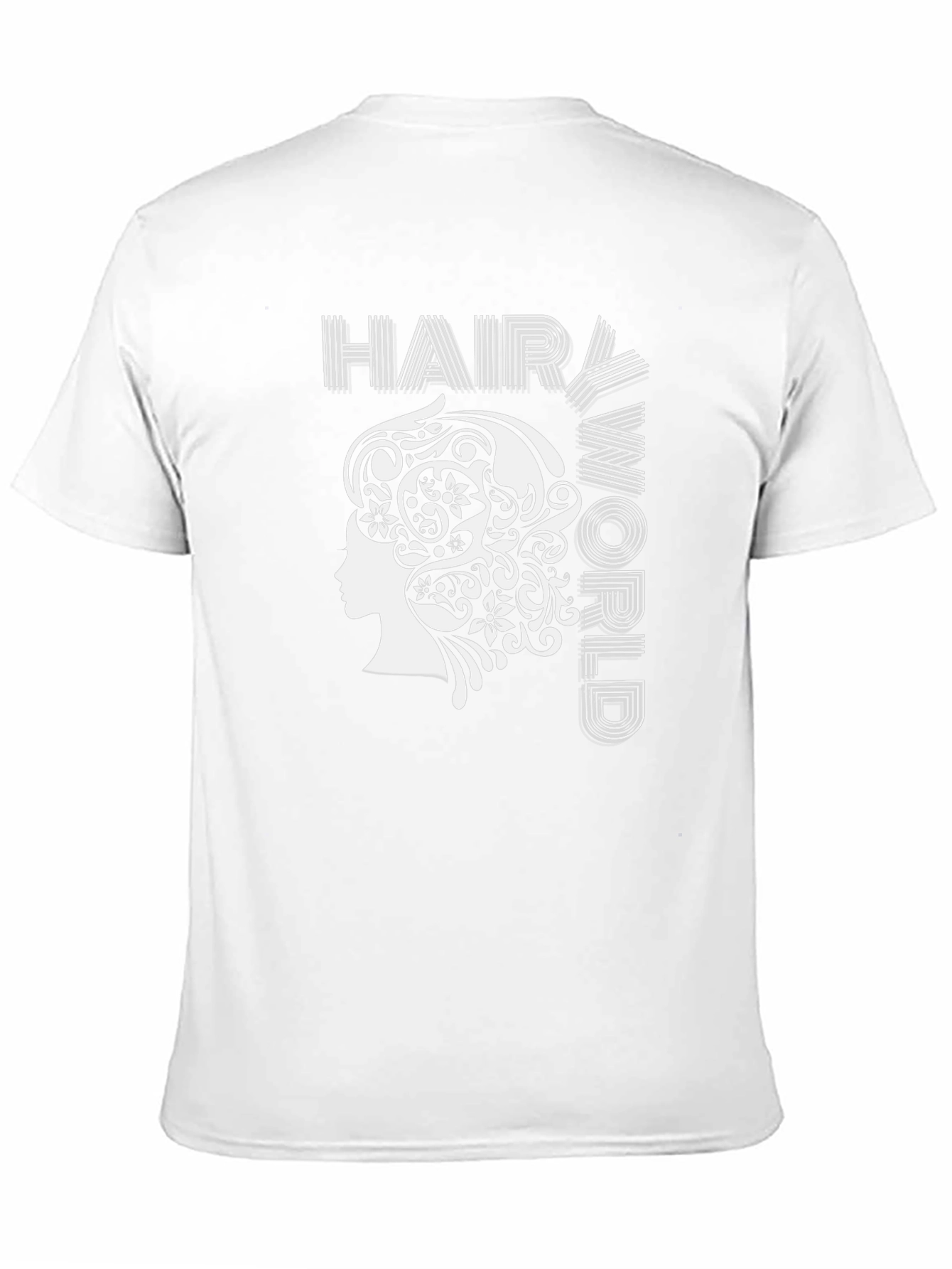 Black Hair World Graphic Tee - Unisex Black Cotton T-Shirt view 11