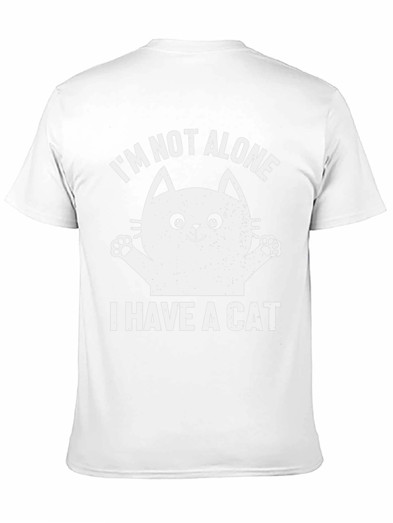 Black I'm Not Alone, I Have a Cat T-Shirt view 11