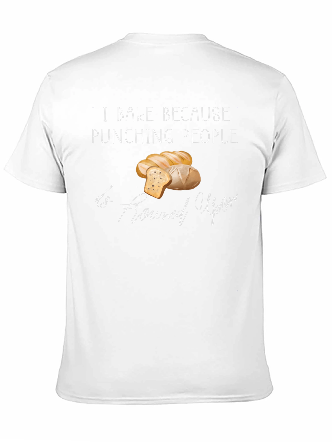 Black Funny Baking T-Shirt: I Bake Because Punching People Is Frowned Upon view 11