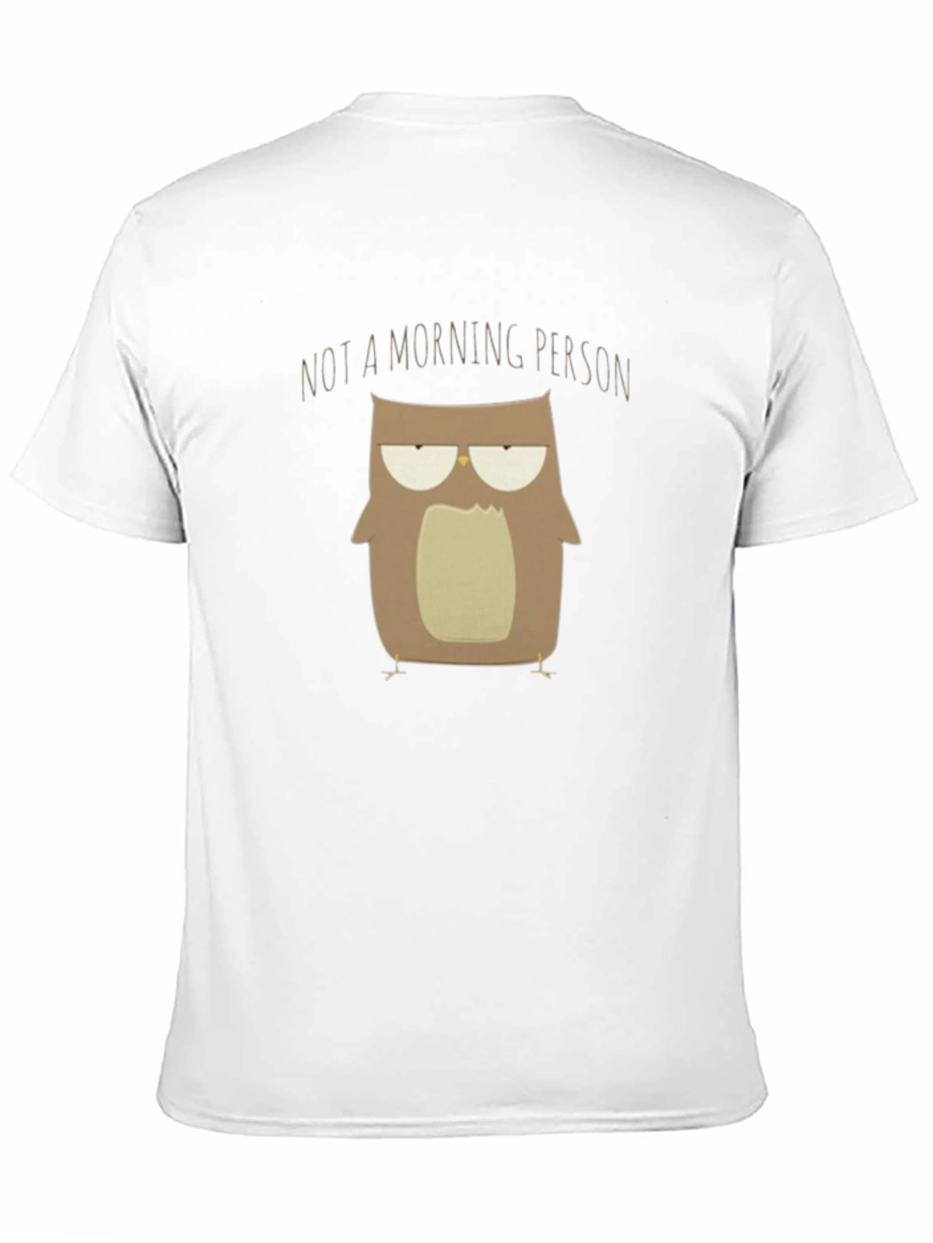 Black Not A Morning Person Owl T-Shirt view 11