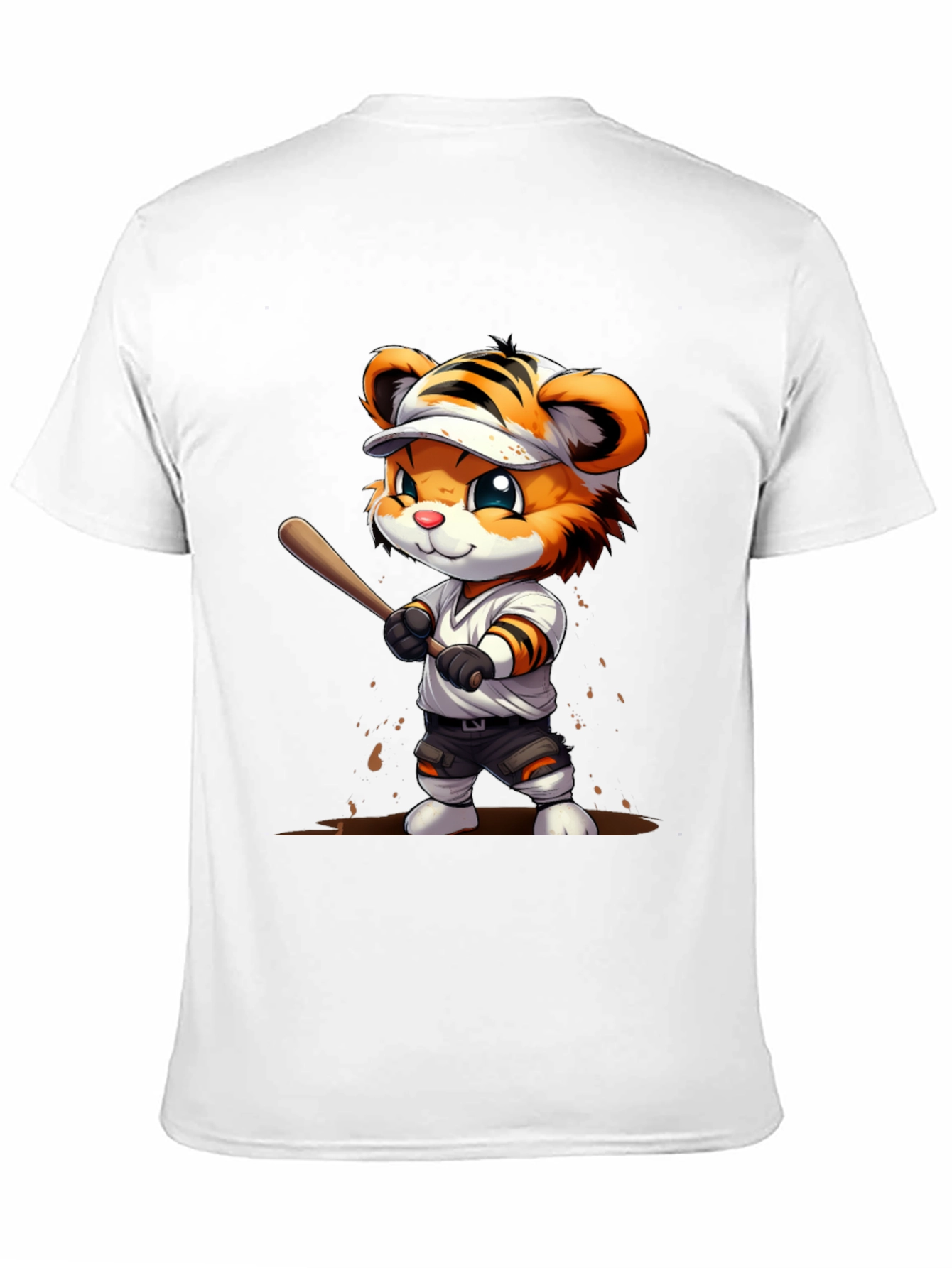 Black Tiger Baseball Player Graphic Tee view 11