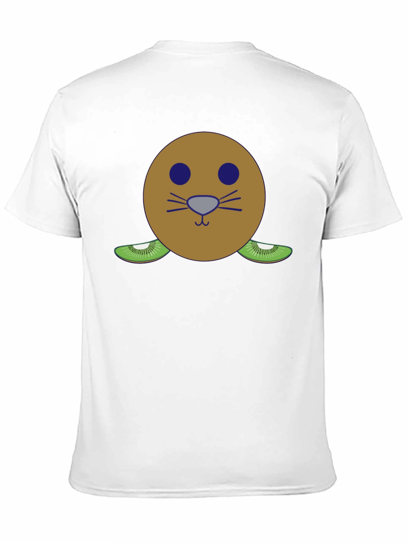 Black Kiwi Fruit Face T-Shirt - Funny Graphic Tee view 11