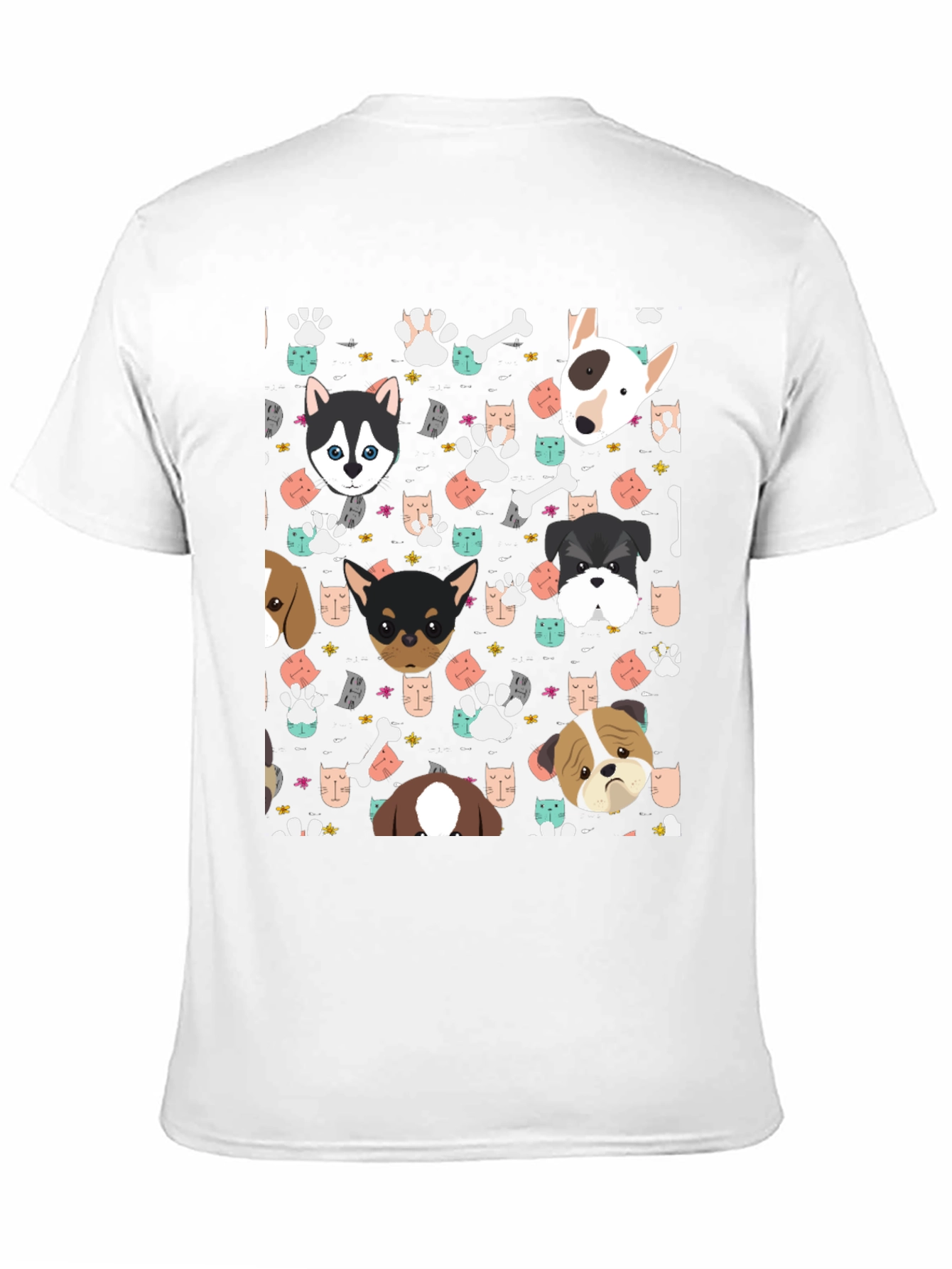 Black Dog Patterned Black Graphic Tee view 11