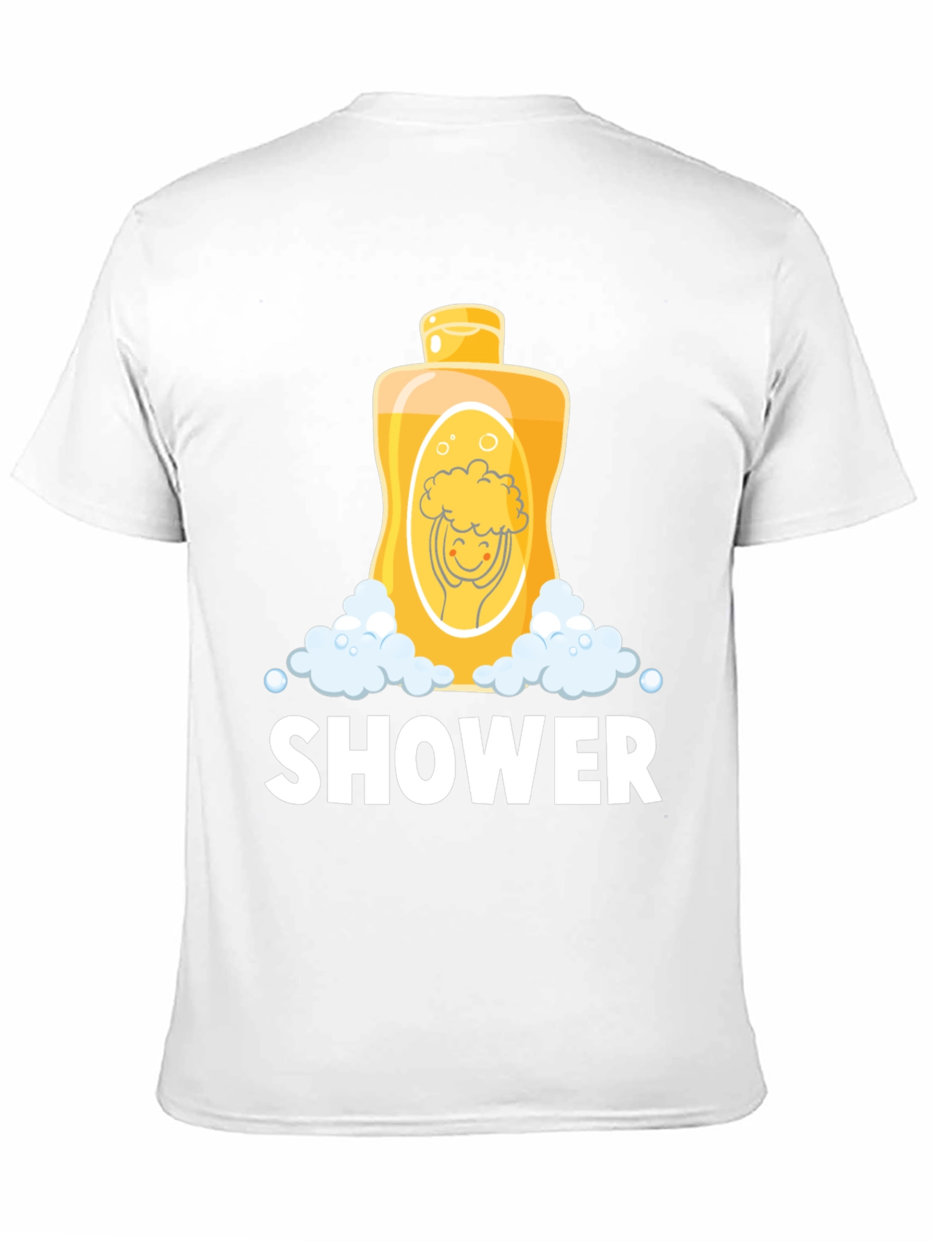 Black Shower Time Fun T-Shirt - Cartoon Design view 11