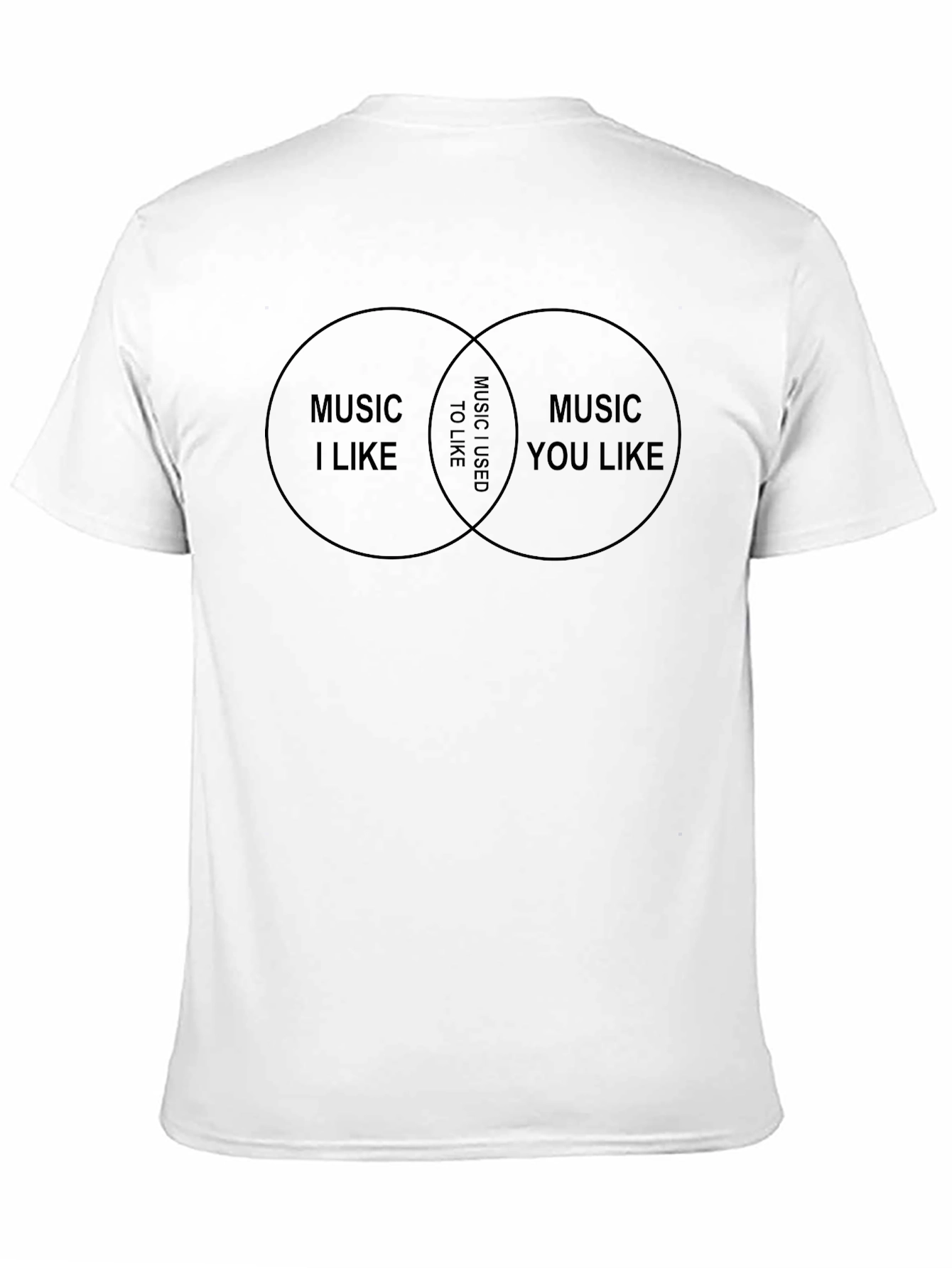 Black Music Venn Diagram T-Shirt - I Like & You Like view 11